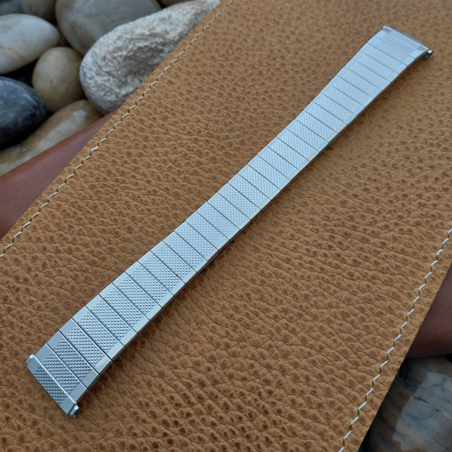 Classic 10k White Gold-Filled 1960s Unused Vintage Watch Band Speidel USA 17.2mm