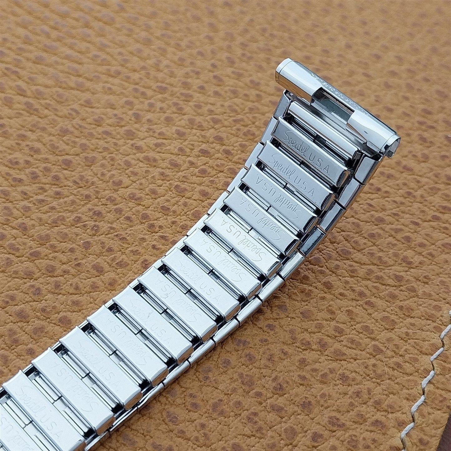 Classic 10k White Gold-Filled 1960s Unused Vintage Watch Band Speidel USA 17.2mm