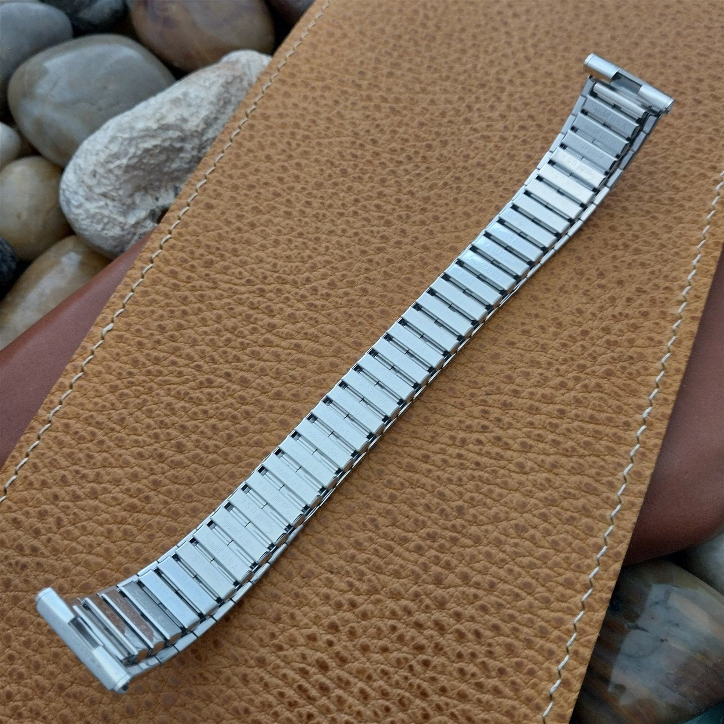 Classic 10k White Gold-Filled 1960s Unused Vintage Watch Band Speidel USA 17.2mm