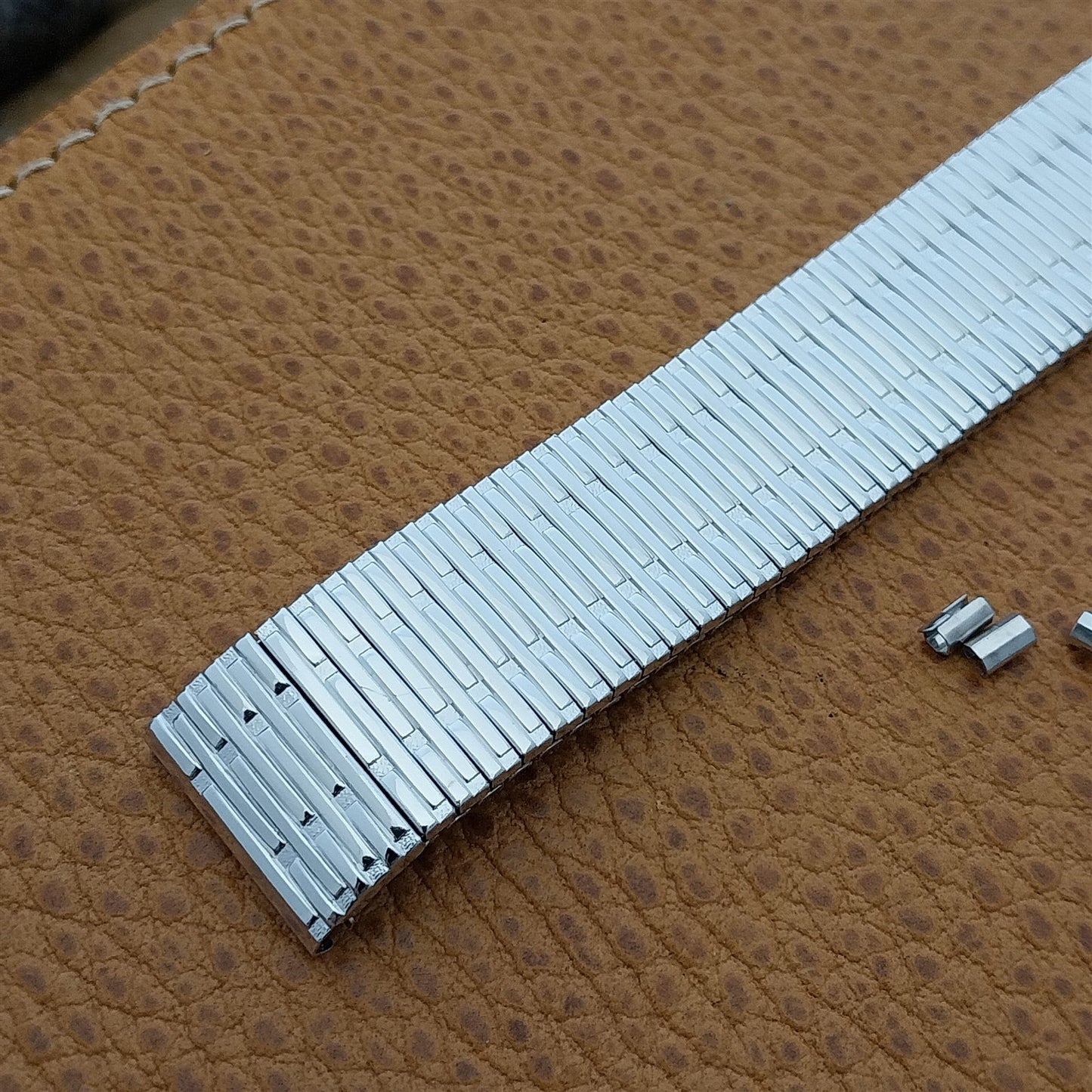 17.2mm 10K White Gold-Filled Speidel Long Thinline nos Unused Vintage Watch Band