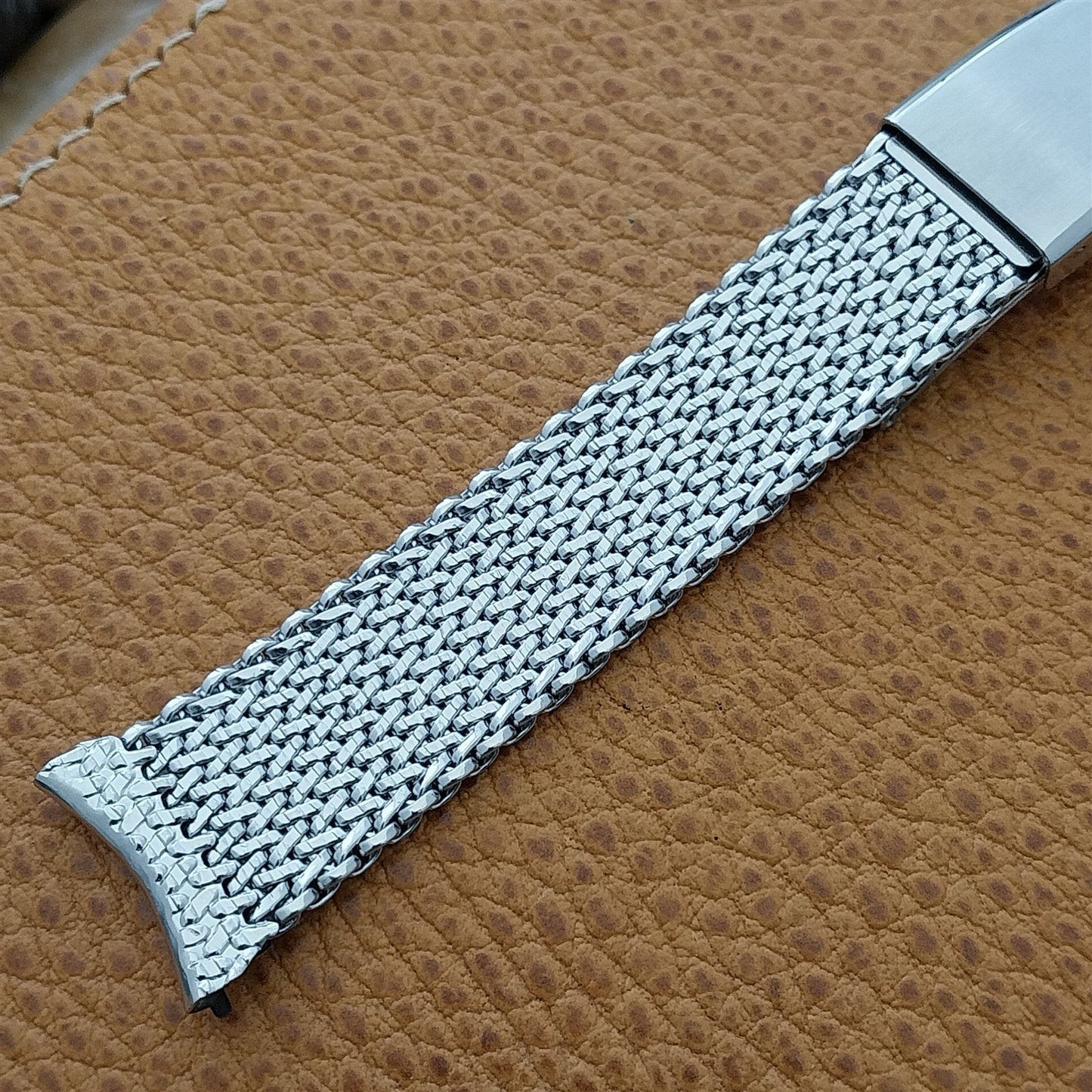 19mm Stainless Steel Mesh Classic JB Champion Unused 1960s Vintage Watch Band