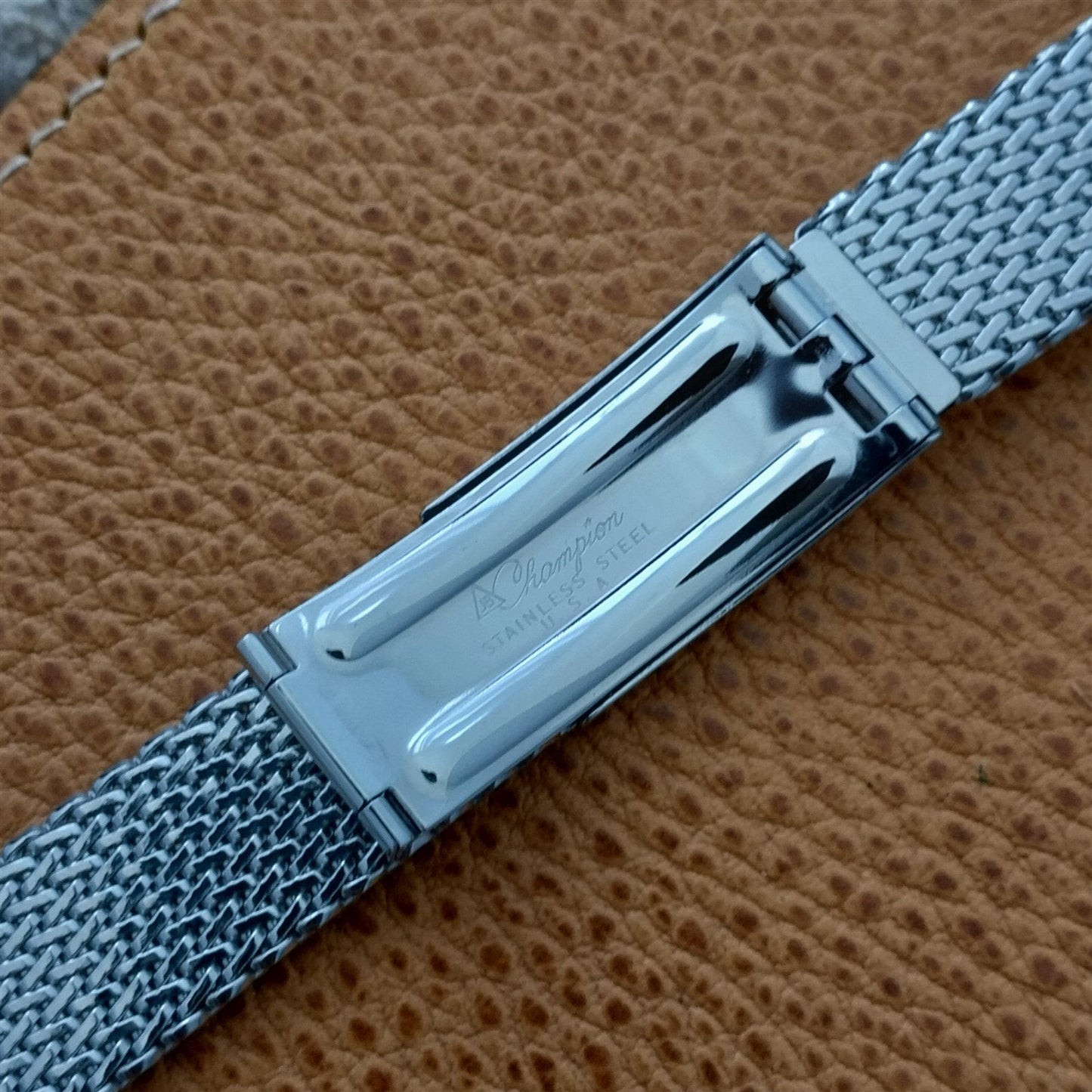 19mm Stainless Steel Mesh Classic JB Champion Unused 1960s Vintage Watch Band