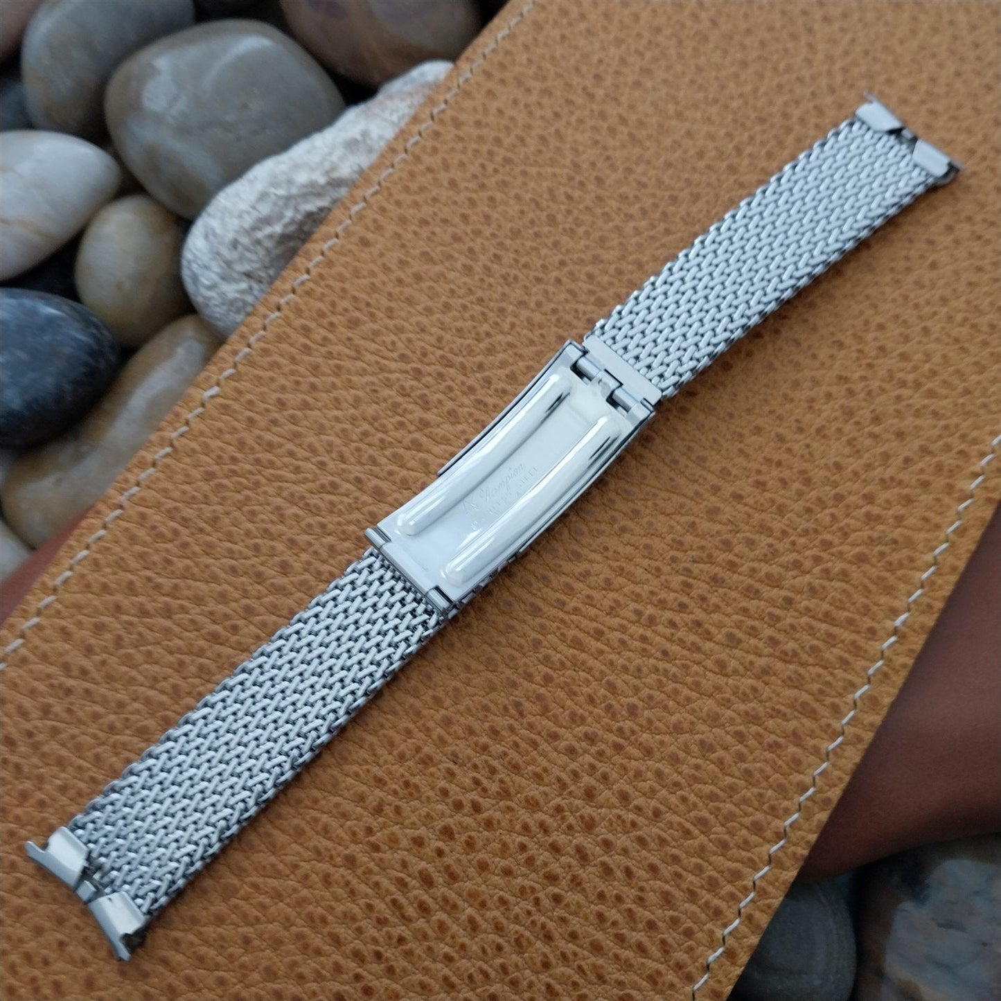 19mm Stainless Steel Mesh Classic JB Champion Unused 1960s Vintage Watch Band