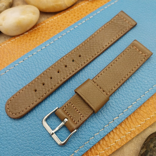 A-11 Elgin Buckle & 5/8" Gemex Brown Calfskin Leather nos Vintage Watch Band