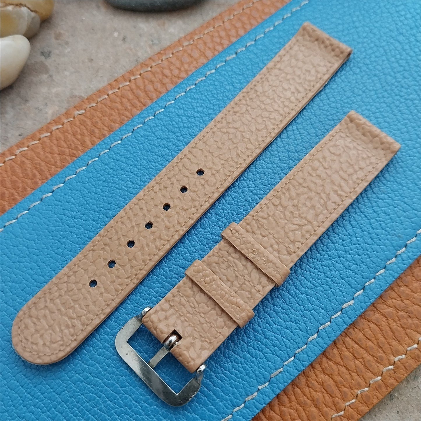 5/8" 1940s Plastic 2-piece Vintage Military Field Watch Strap