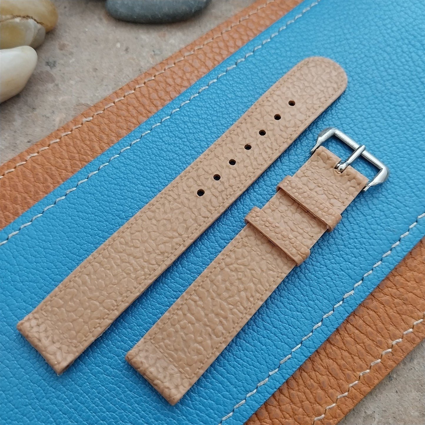 5/8" 1940s Plastic 2-piece Vintage Military Field Watch Strap