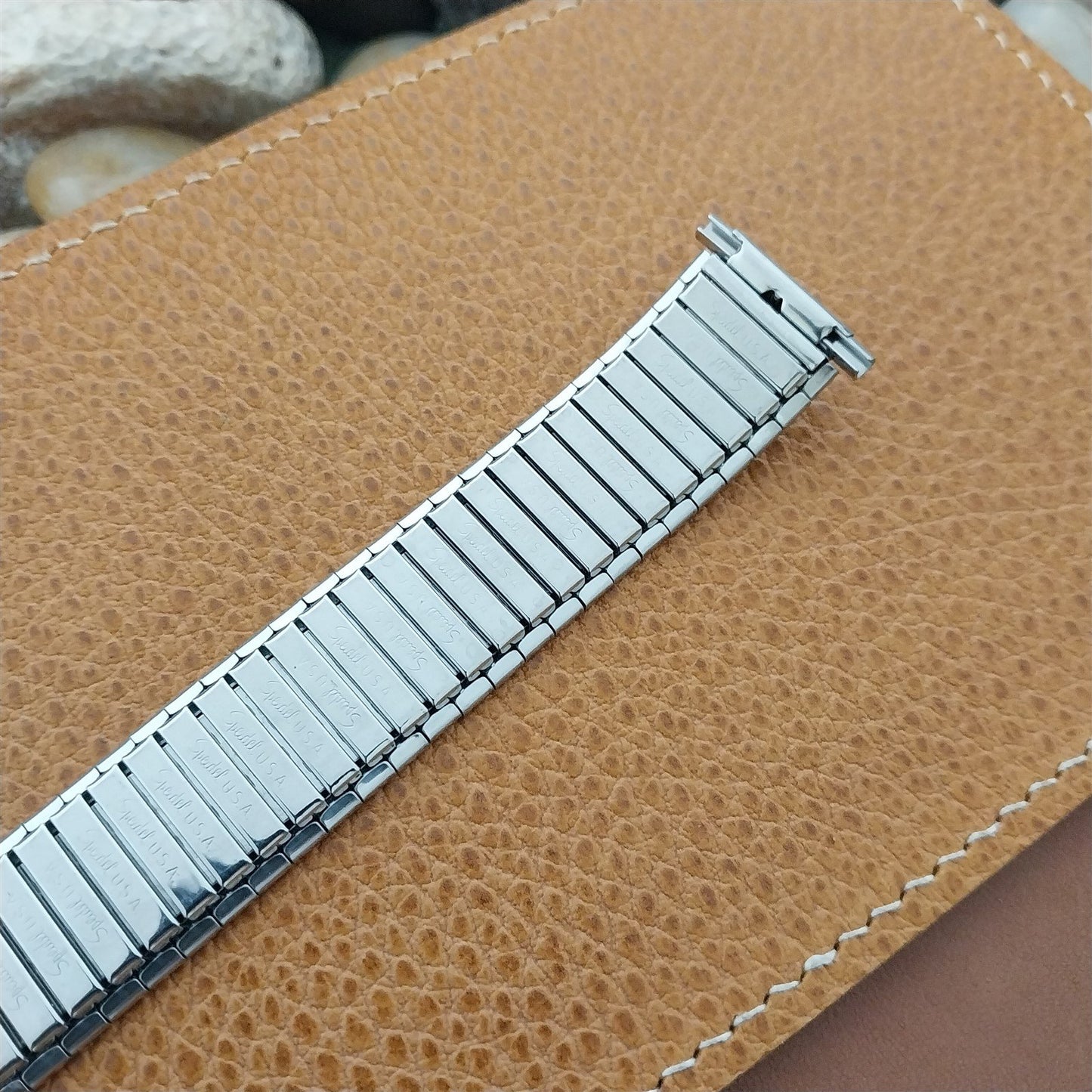 Speidel USA Wide Stainless Steel Expansion 19mm 20mm 22mm nos Vintage Watch Band
