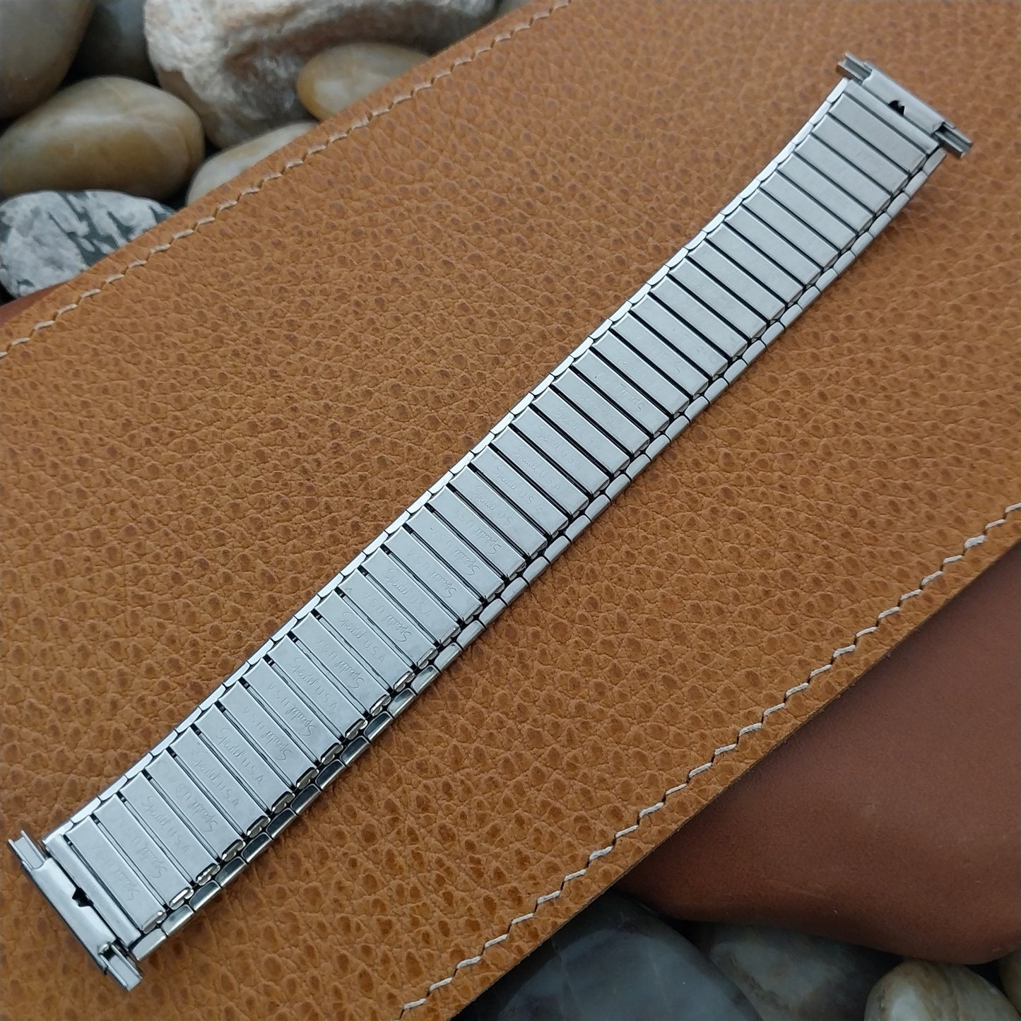 Speidel USA Wide Stainless Steel Expansion 19mm 20mm 22mm nos Vintage Watch Band