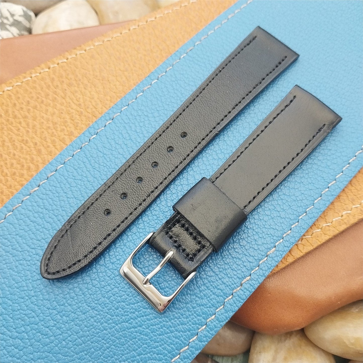 3/4" Mormac Tapered Norwegian Calf Leather 1960s Vintage Watch Band