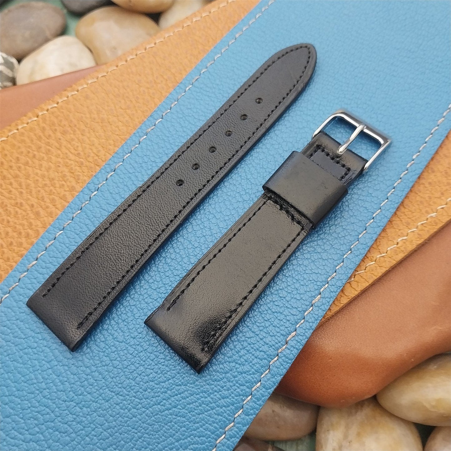 3/4" Mormac Tapered Norwegian Calf Leather 1960s Vintage Watch Band