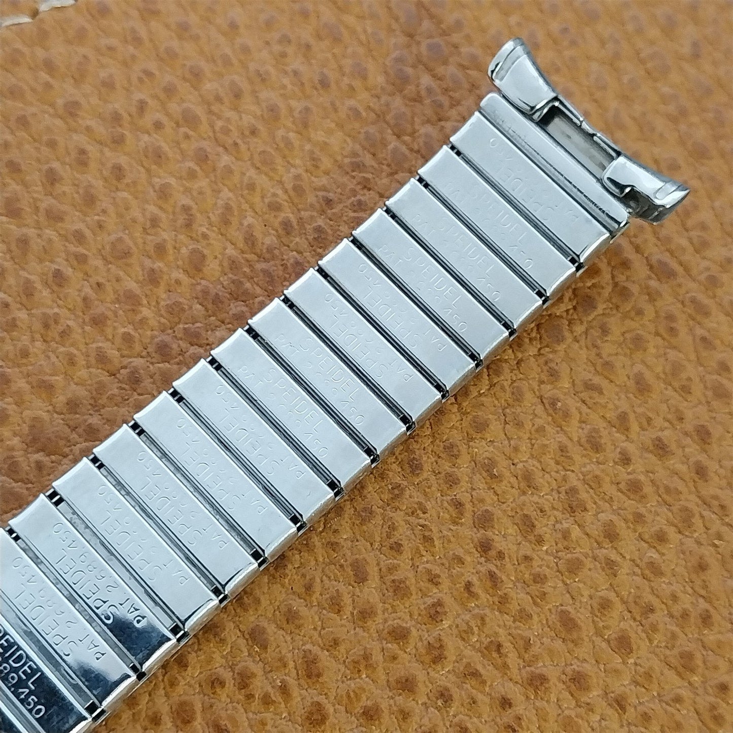 1963 Speidel Domino19mm 18mm 10K White Gold-Filled nos Vintage Watch Band