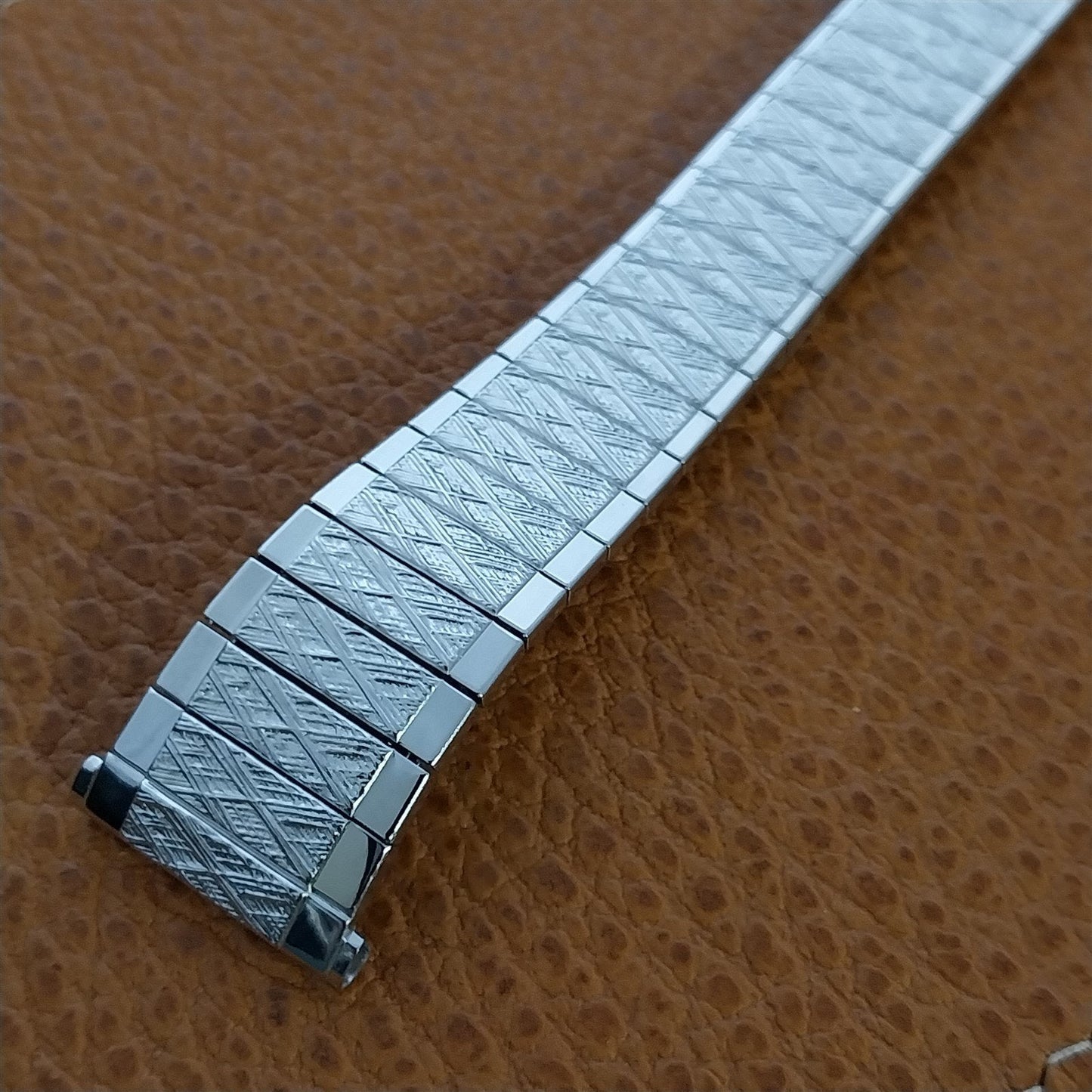 1970s 10k White Gold-Filled Speidel Tapered nos Unused Vintage Watch Band