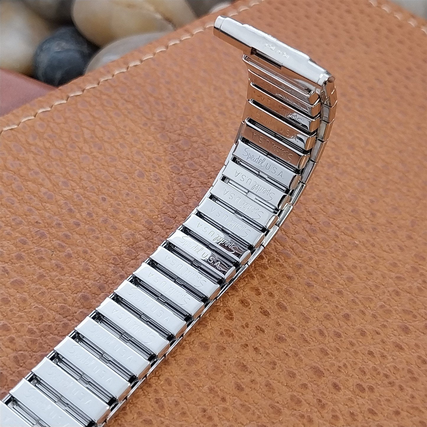 1970s 10k White Gold-Filled Speidel Tapered nos Unused Vintage Watch Band