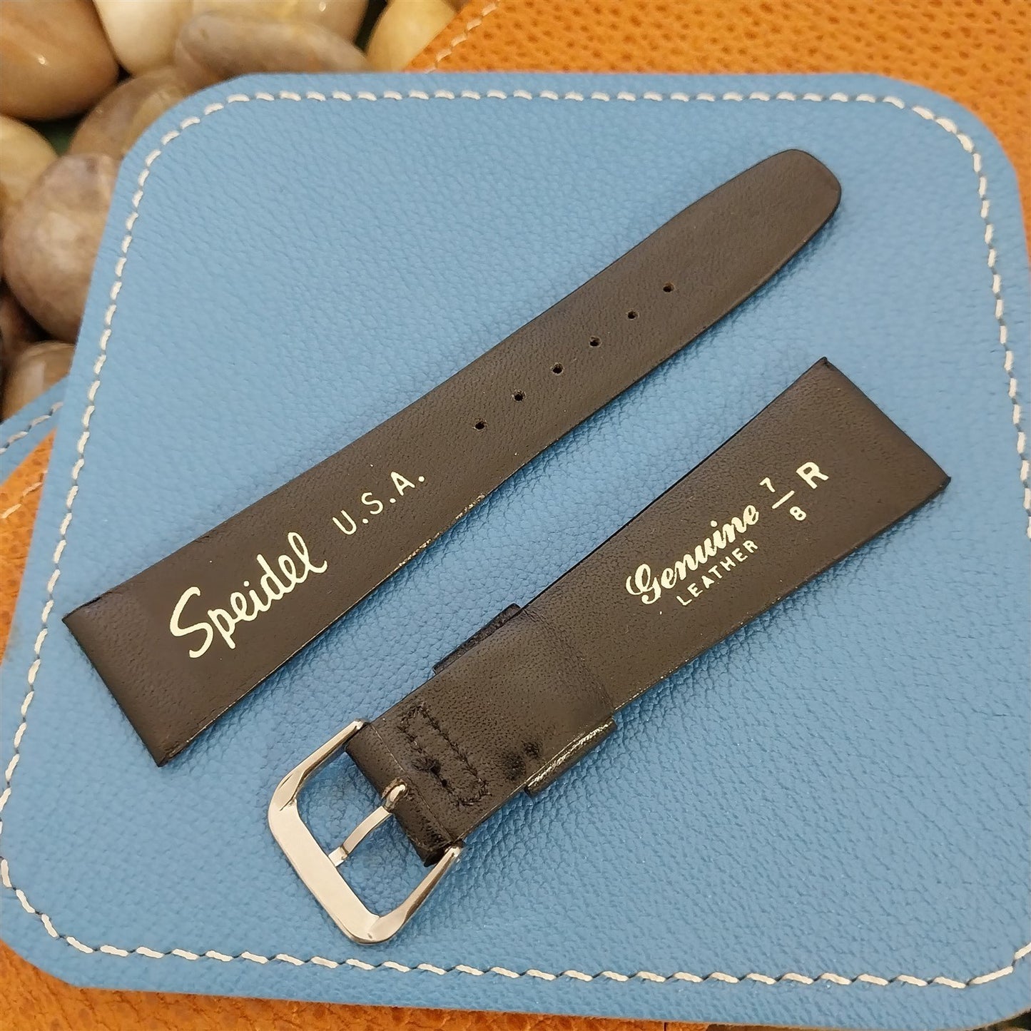 22mm Speidel Tapered Single-Keeper Leather Unused 1960s Vintage Watch Band