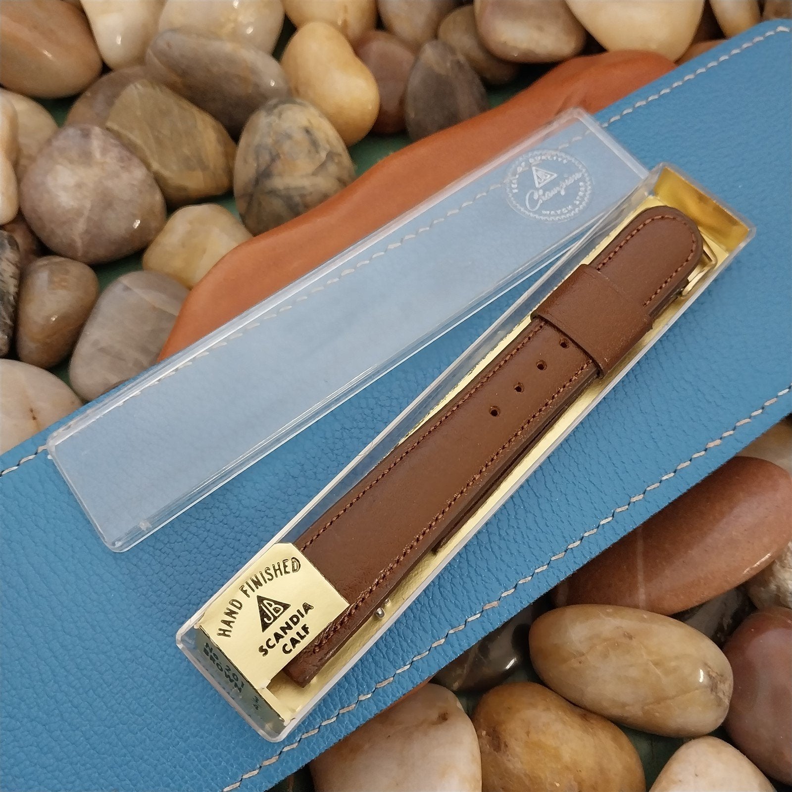 3/4" JB Champion Scandia Calf Tapered 19mm/16mm 1960s Vintage Watch Band