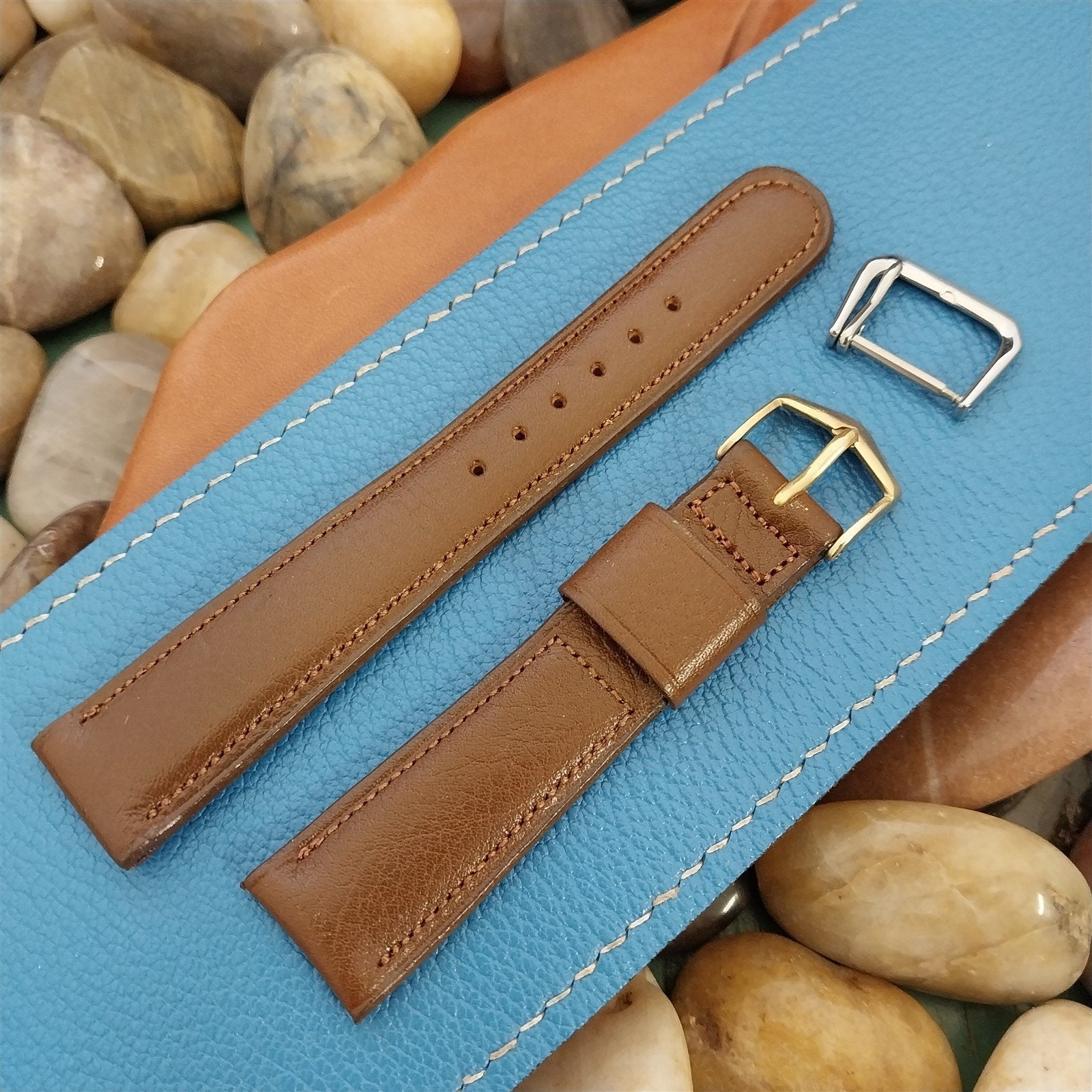 3/4" JB Champion Scandia Calf Tapered 19mm/16mm 1960s Vintage Watch Band