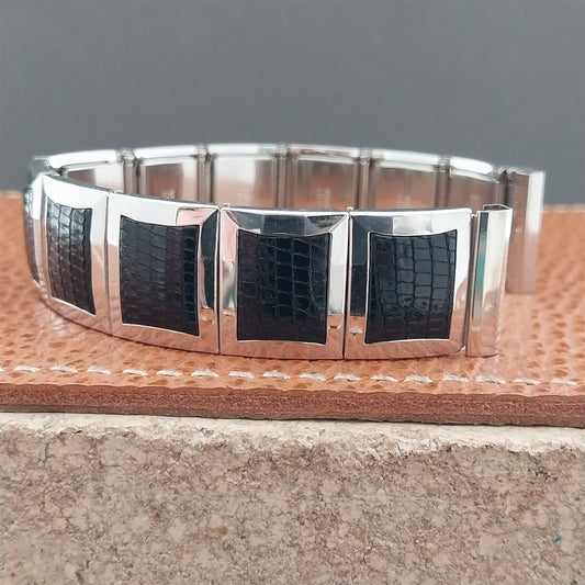 17.2mm White Gold-Filled Flex-Let mcm 1956 Classic nos Unused Vintage Watch Band