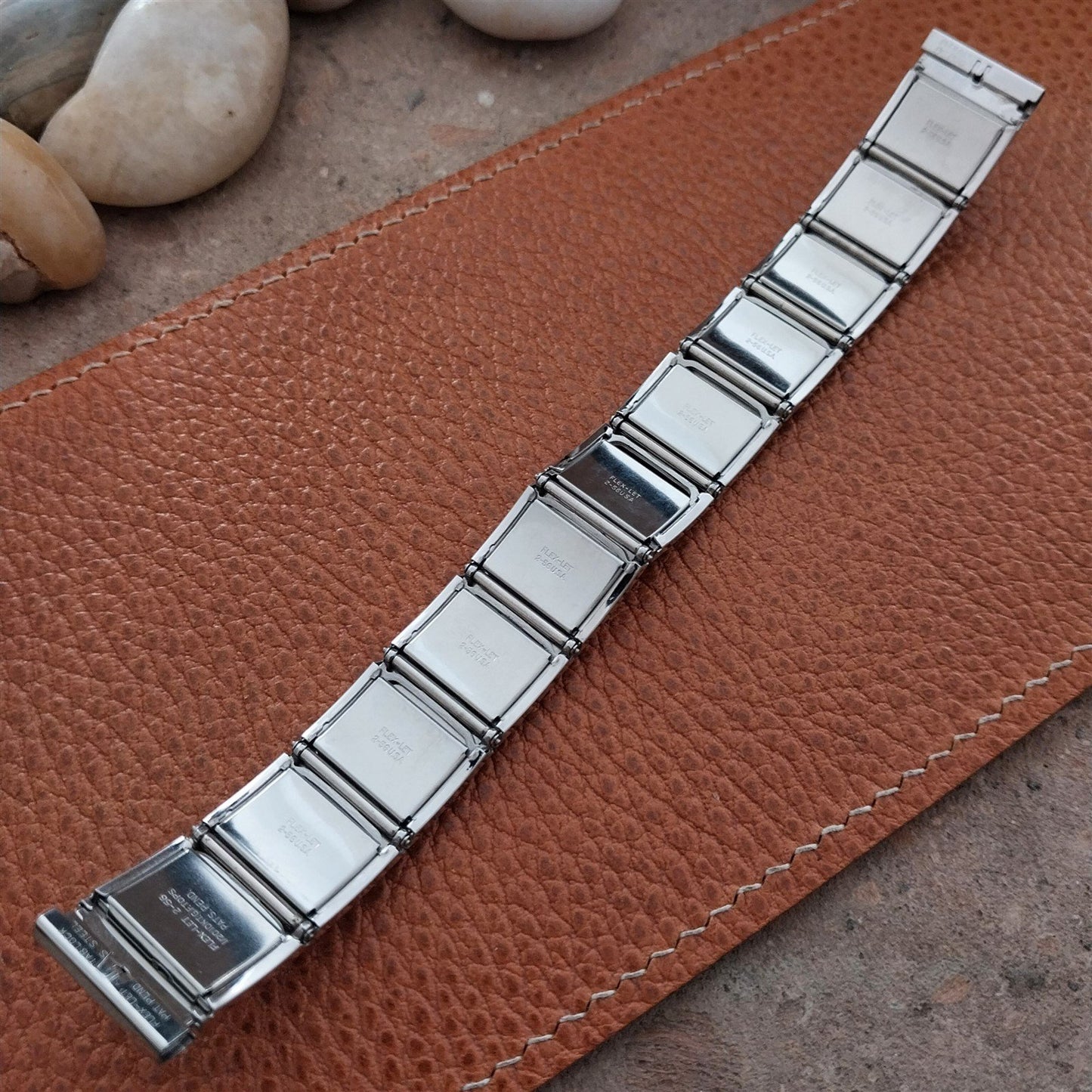 17.2mm White Gold-Filled Flex-Let mcm 1956 Classic nos Unused Vintage Watch Band