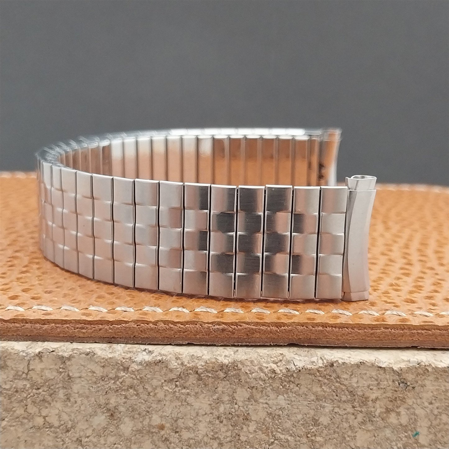 19mm Speidel Radial Long Stainless Steel Wide 1970s nos Vintage Watch Band