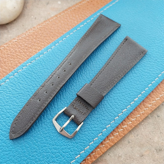 Vintage 19mm Hadley Roma Brown Calfskin Classic Tapered NOS Unused Watch Strap