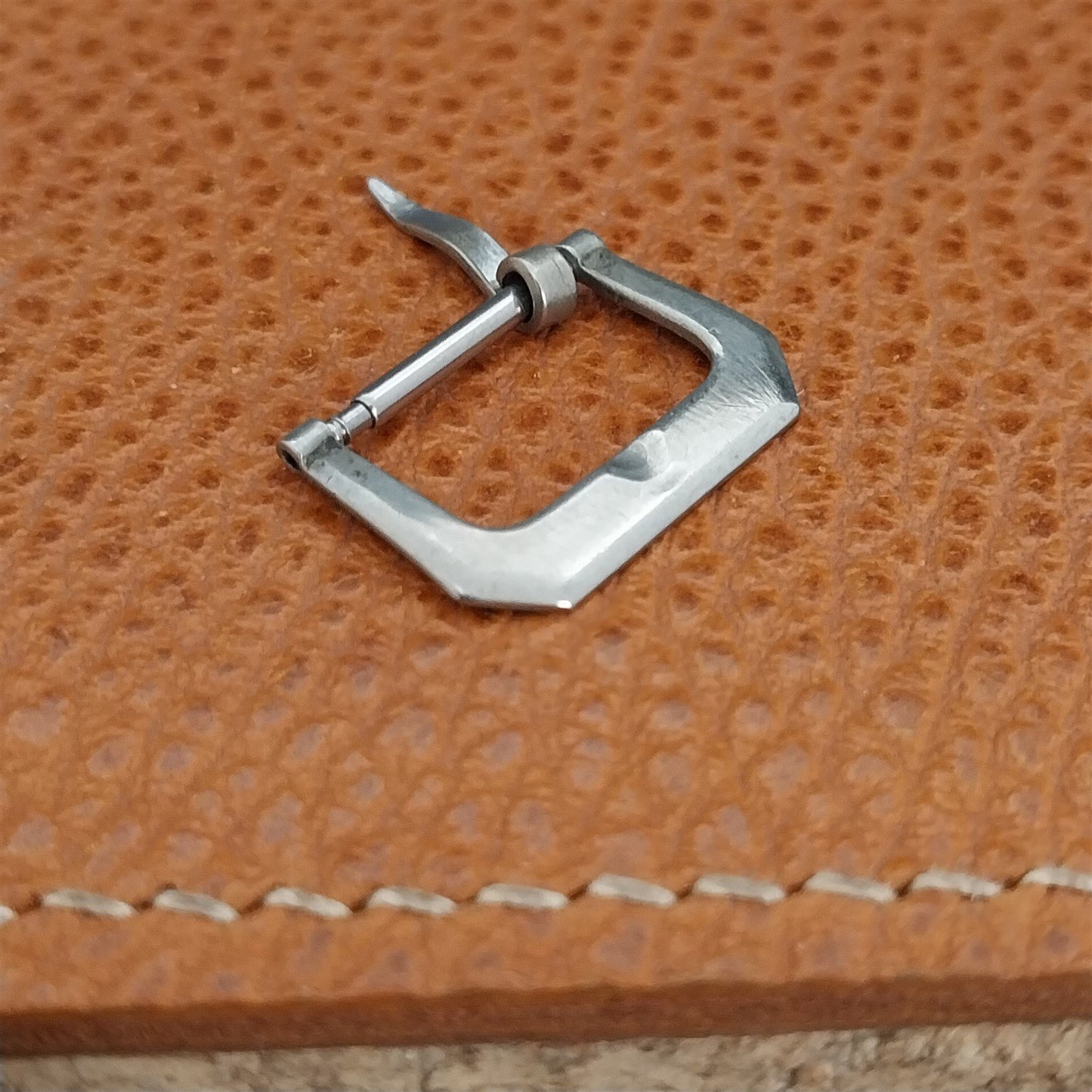 16mm Art Deco Nickel 16mm Flat Knife Edge Vintage Watch Band Buckle