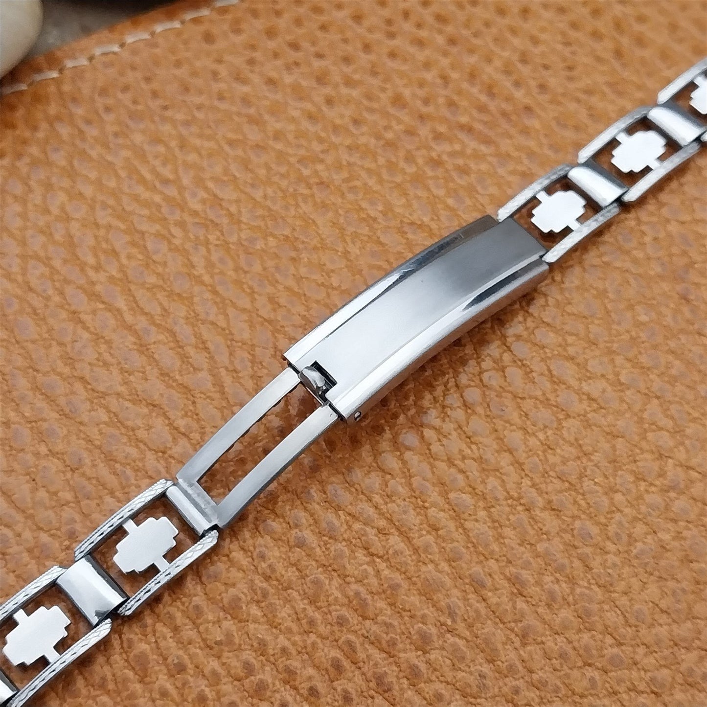 5/8" Art Deco 1940s JB Champion Lance Stainless Steel nos Vintage Watch Band