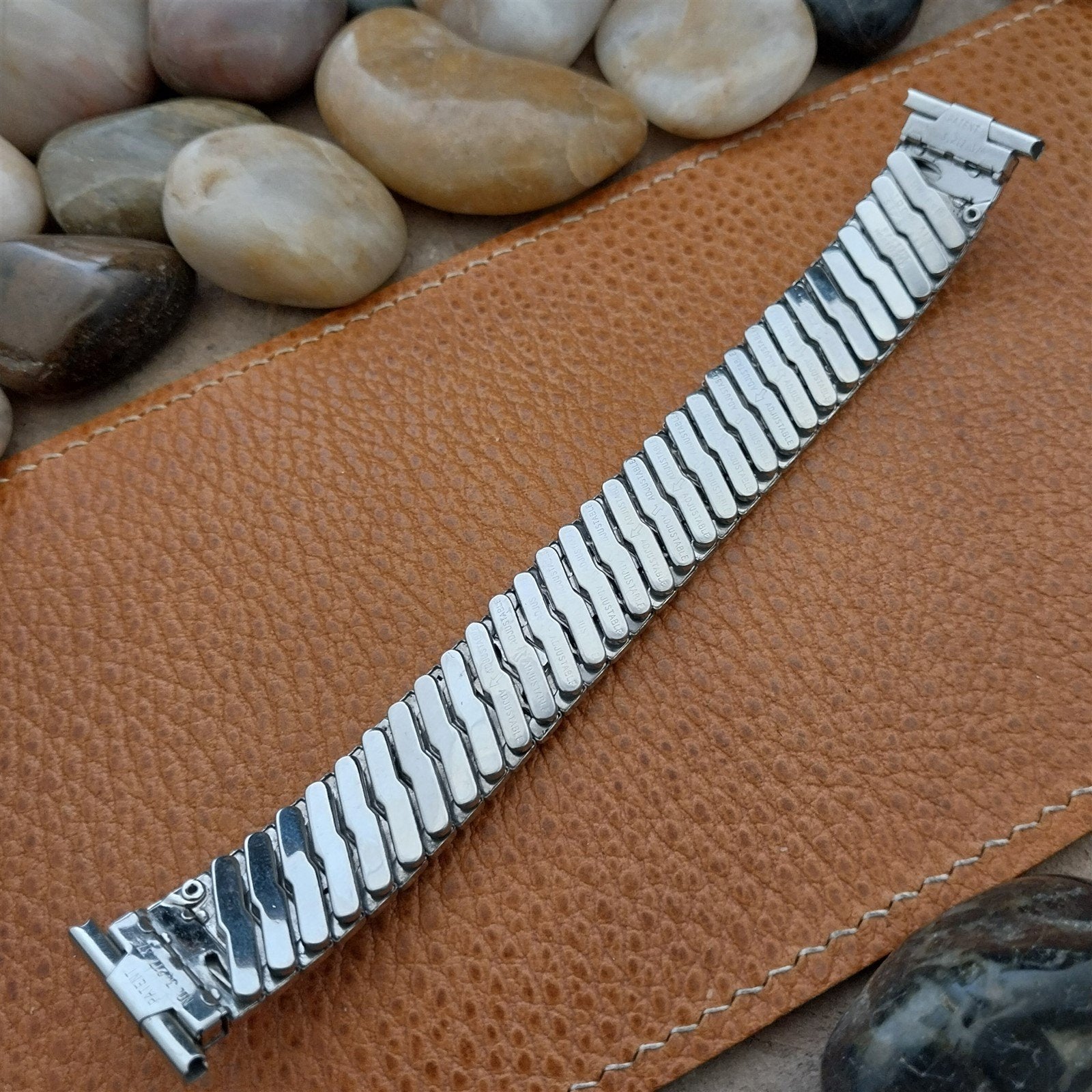 1960s Stainless Steel Vintage Watch Band Bowles USA nos 18mm-19mm