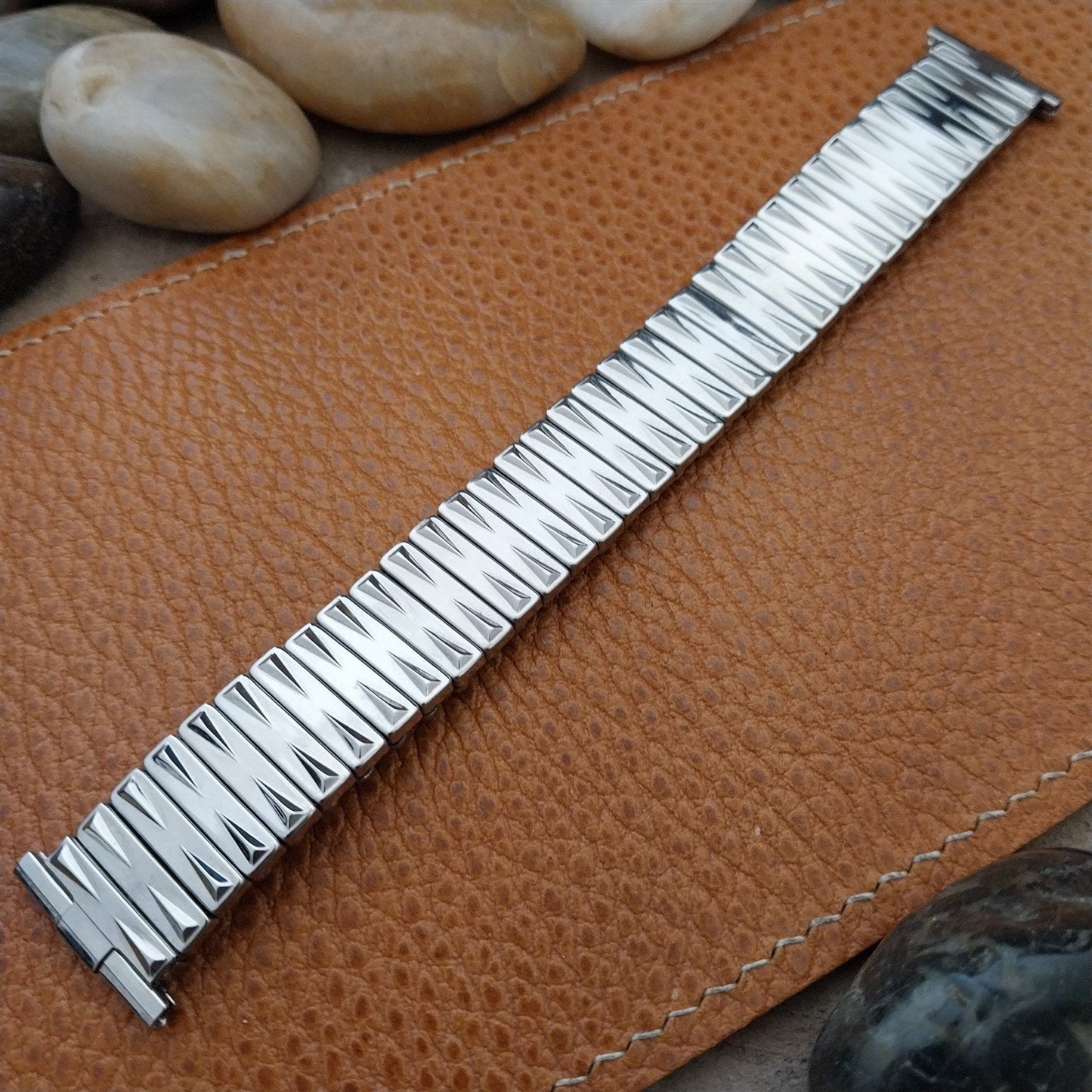 1960s Stainless Steel Vintage Watch Band Bowles USA nos 18mm-19mm