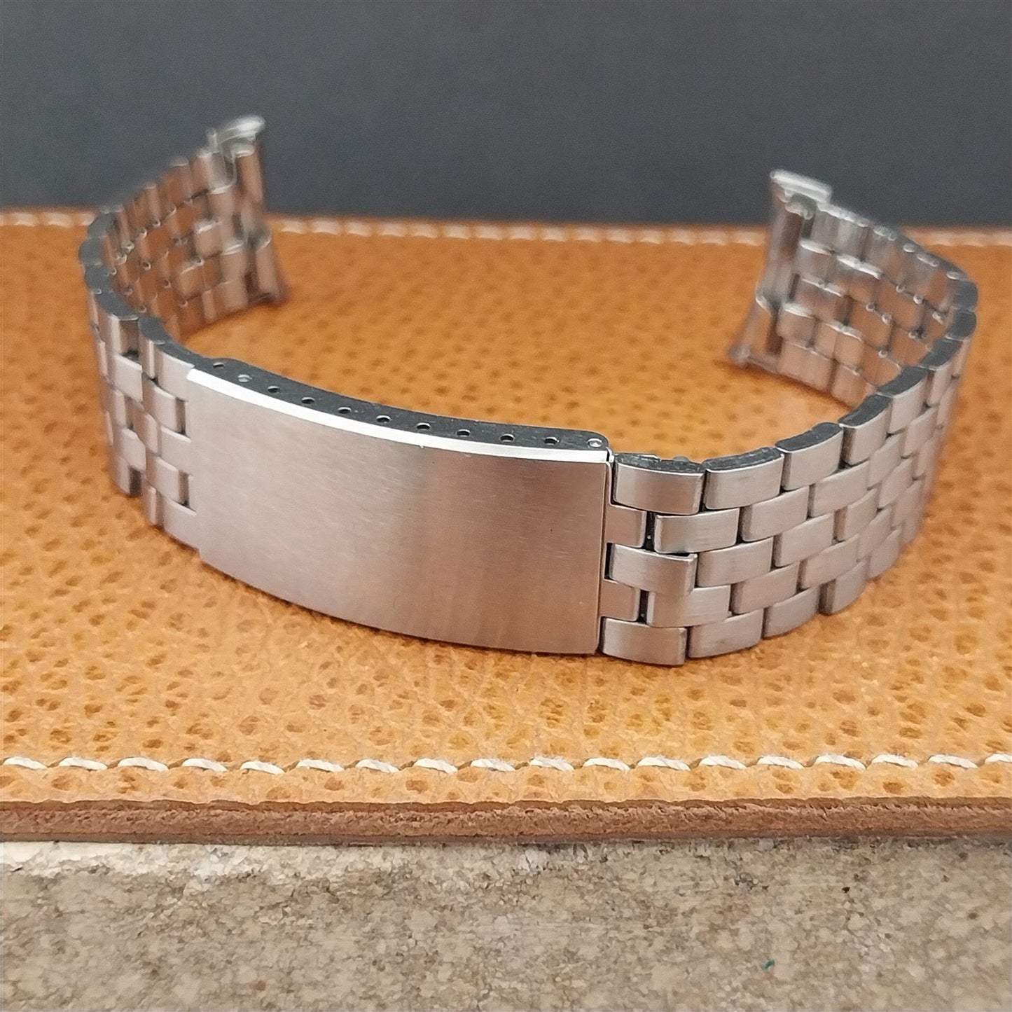 Vintage 19mm 18mm Brick Link Stainless Steel Kreisler Stelux Unused Watch Band