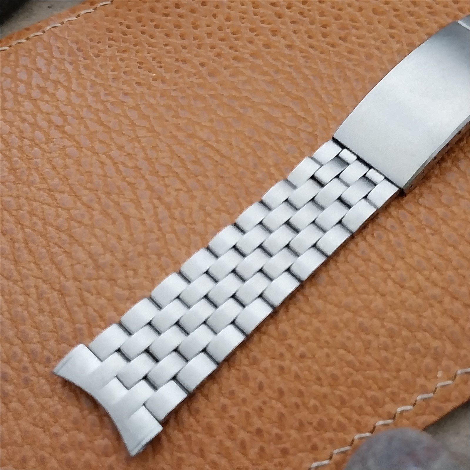 Vintage 19mm 18mm Brick Link Stainless Steel Kreisler Stelux Unused Watch Band