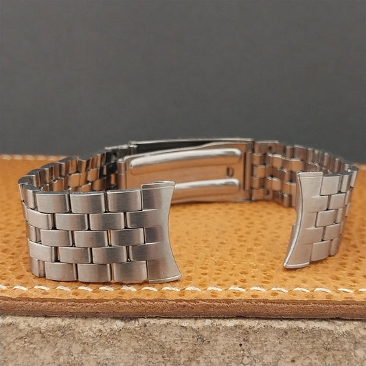 Vintage 19mm 18mm Brick Link Stainless Steel Kreisler Stelux Unused Watch Band