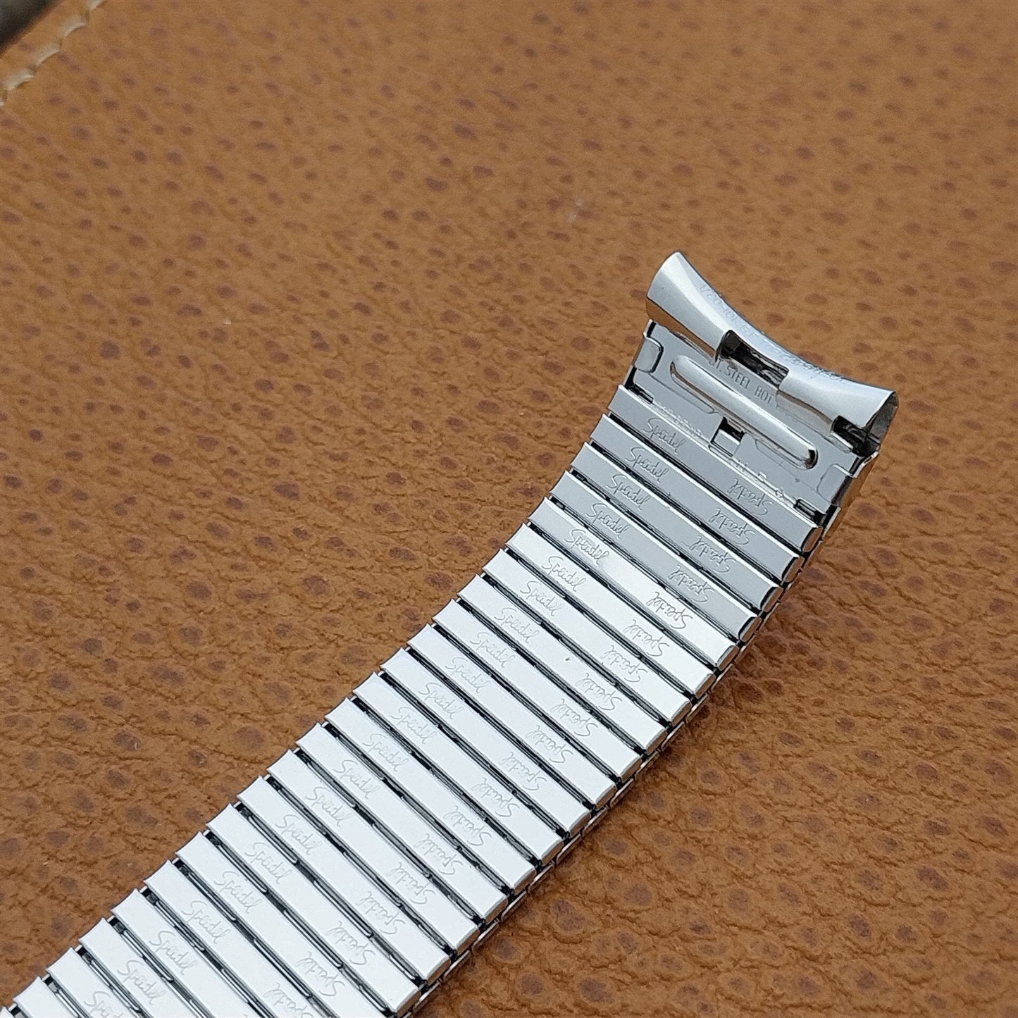 17.2mm 10K White Gold-Filled Speidel Thinline nos Unused Vintage Watch Band