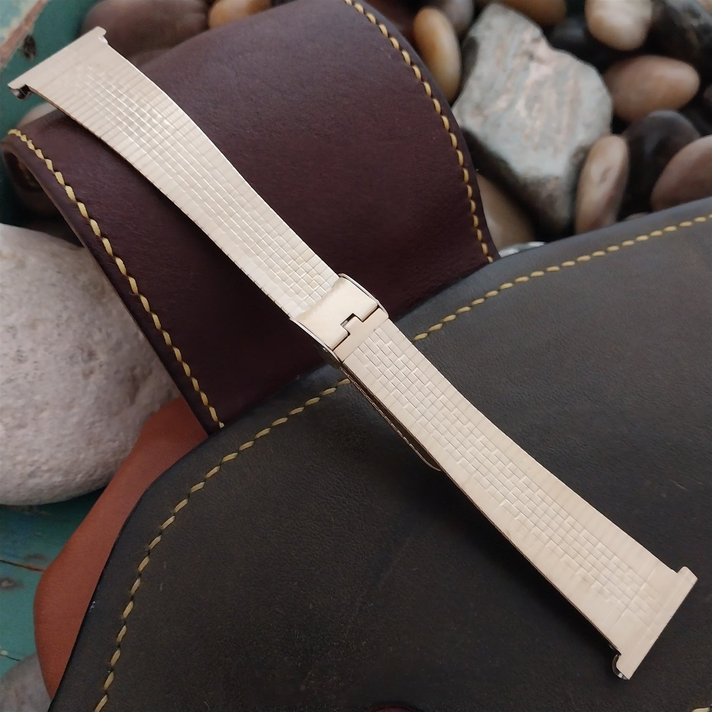 22mm 10k Gold rgp USA Made 1970s Kestenmade Long nos Vintage Watch Band