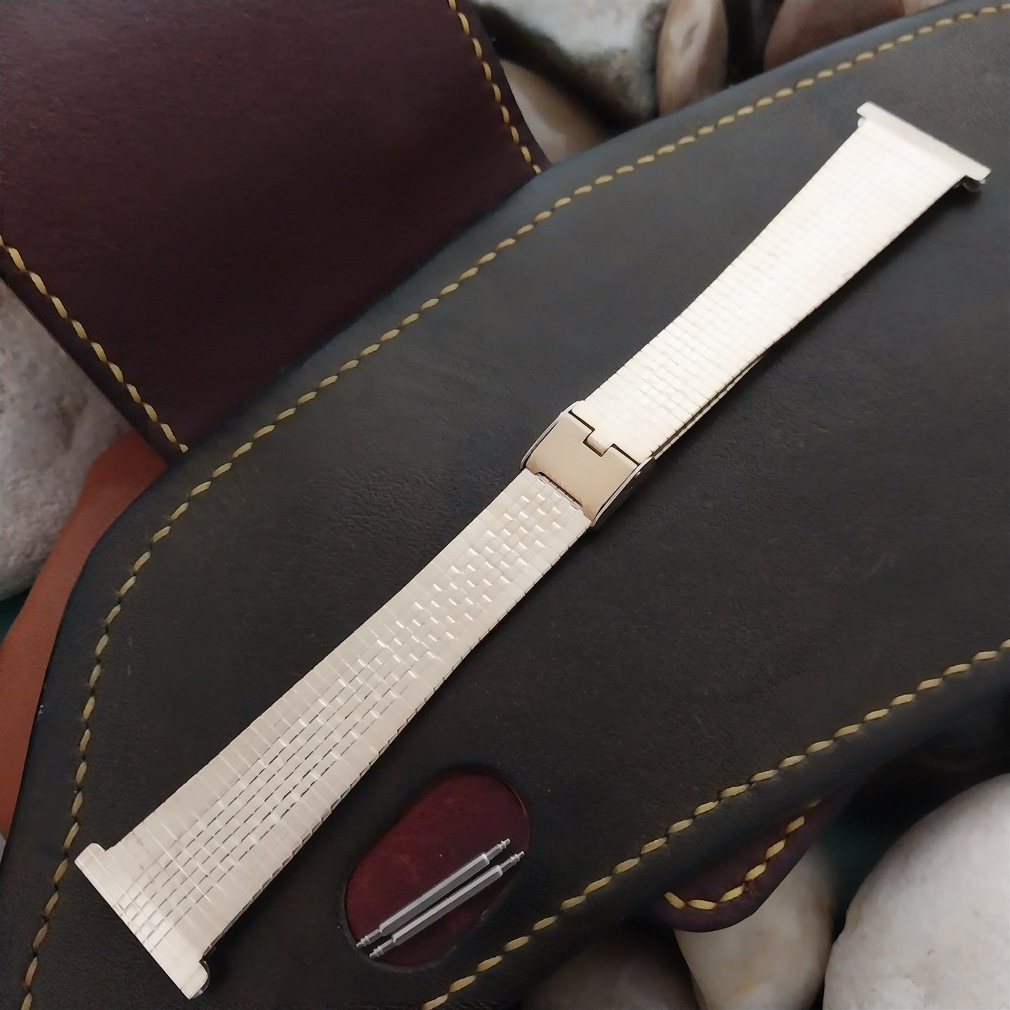 22mm 10k Gold rgp USA Made 1970s Kestenmade Long nos Vintage Watch Band