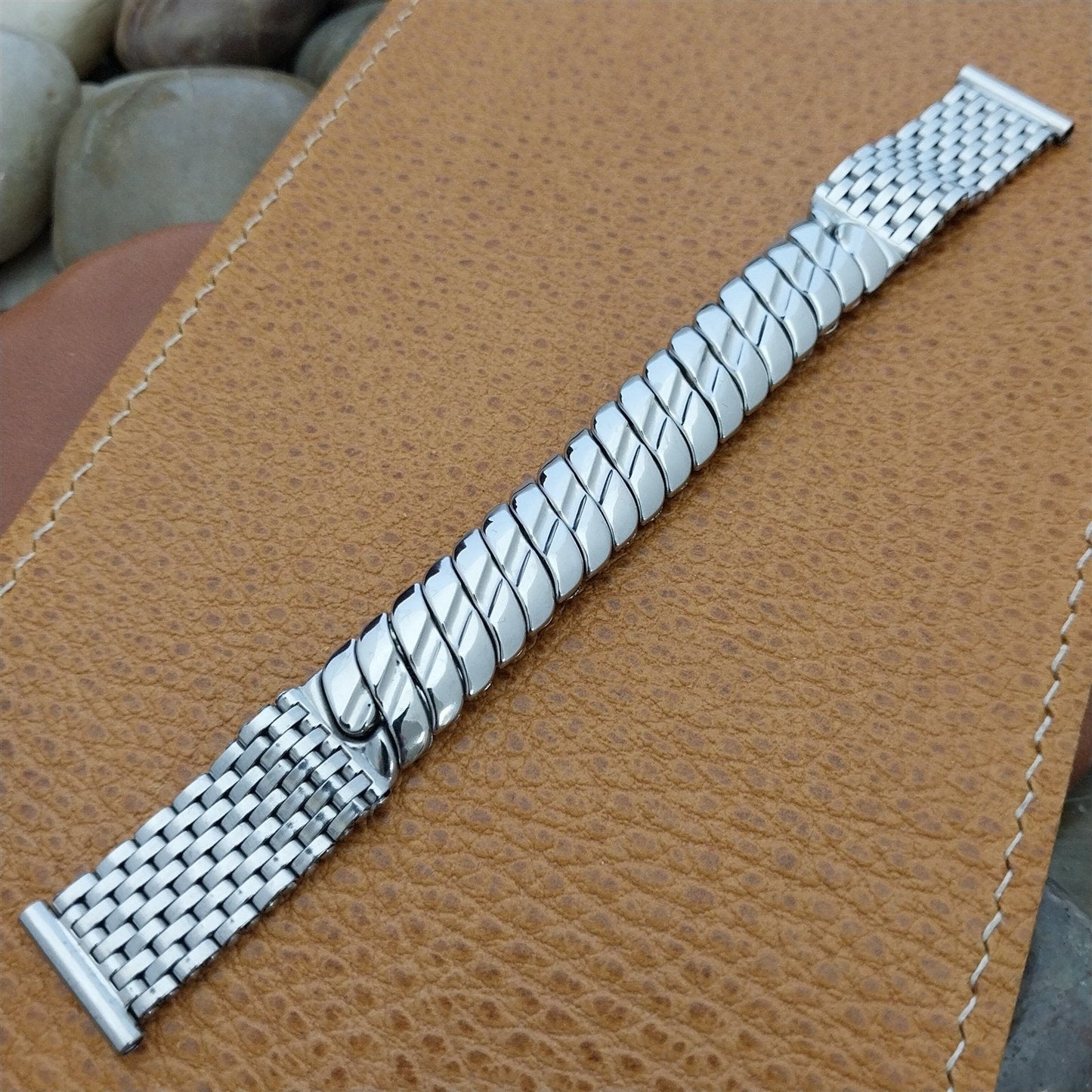 Duchess Basketweave Mesh 5/8" Stainless Steel Unused 1950s Vintage Watch Band