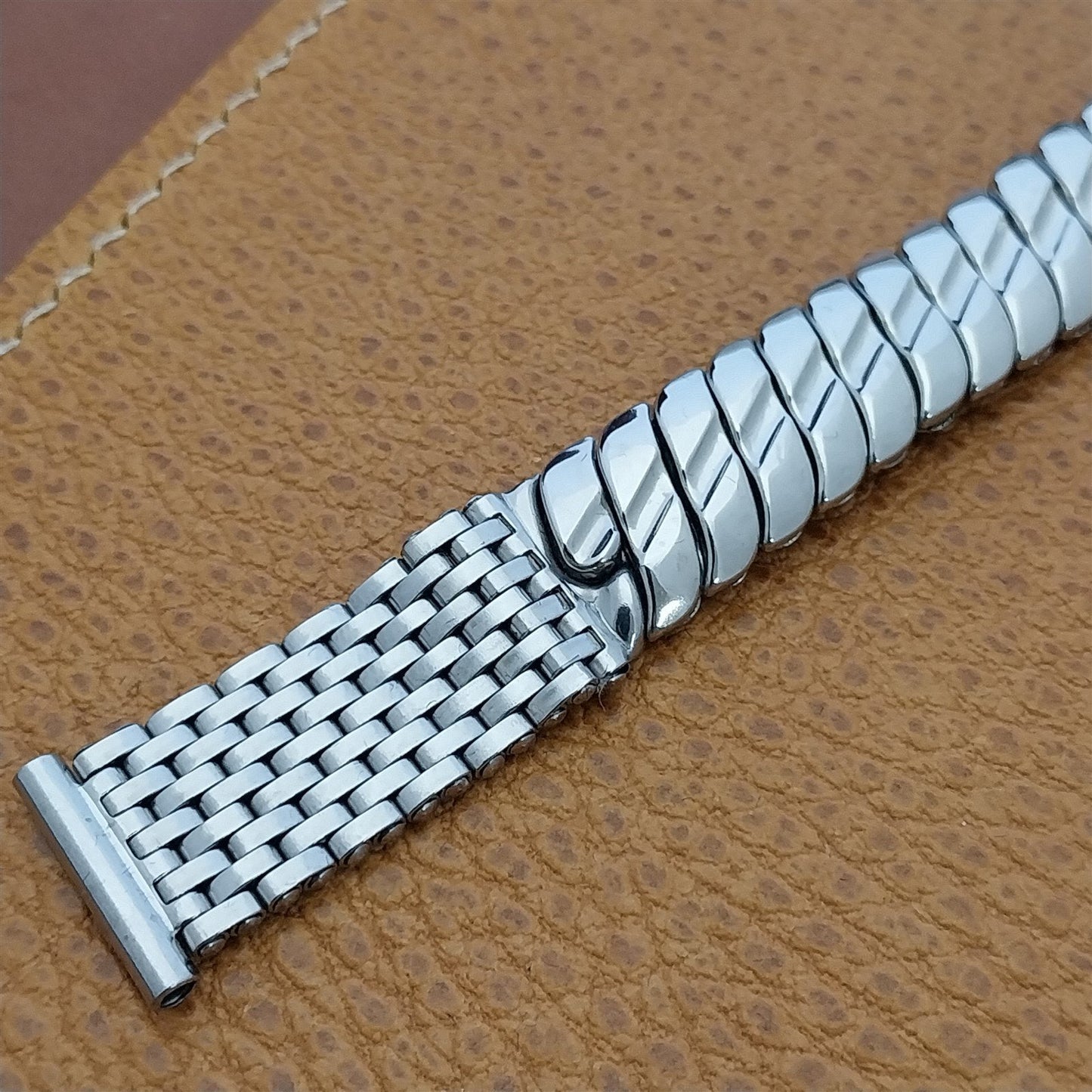 Duchess Basketweave Mesh 5/8" Stainless Steel Unused 1950s Vintage Watch Band