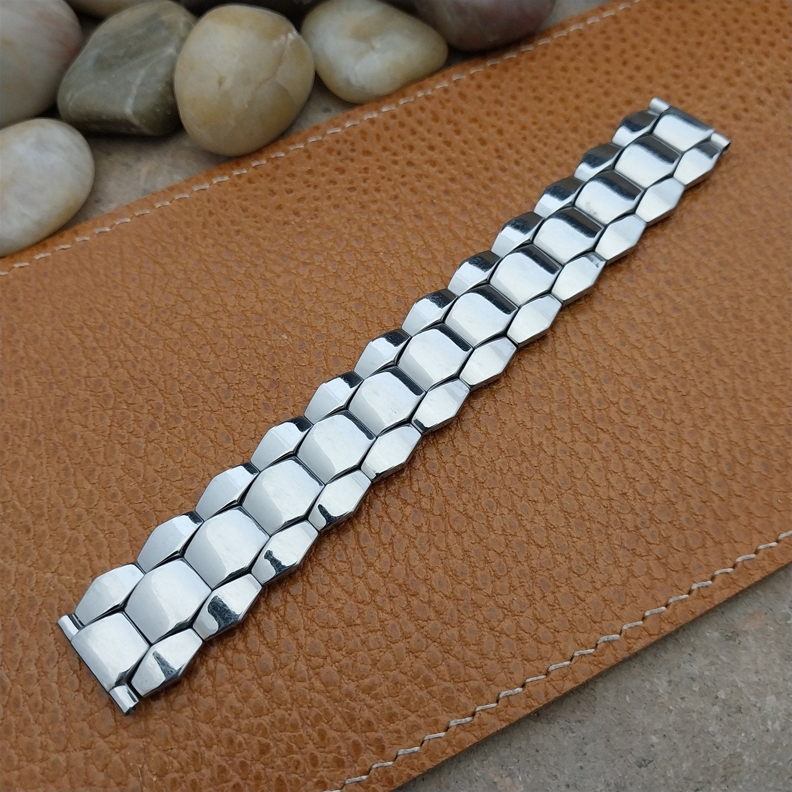 5/8" Bellavance Stainless Quadra-Stretch Expansion Short Vintage Watch Band