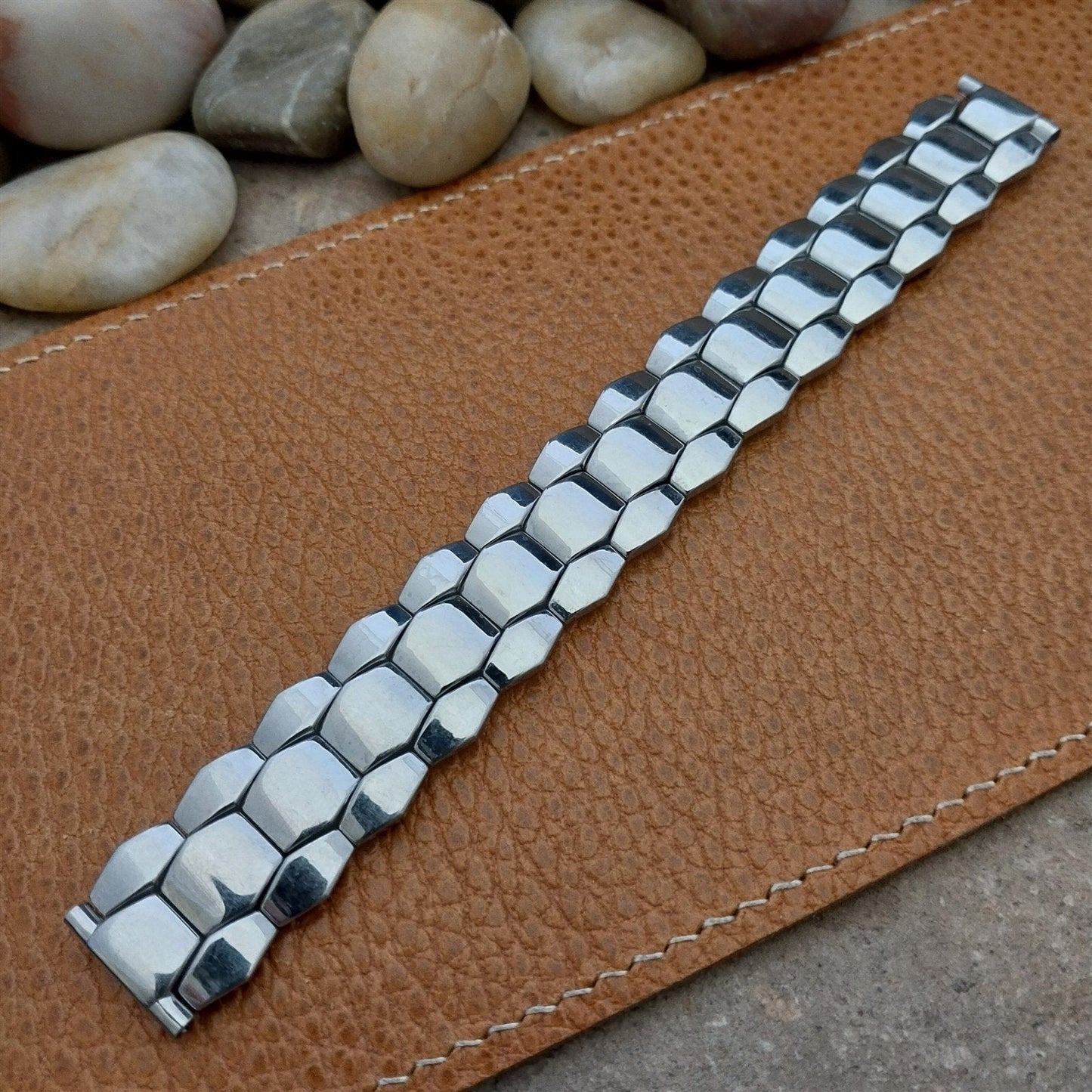 5/8" Bellavance Stainless Steel Quadra-Stretch Expansion 50s Vintage Watch Band
