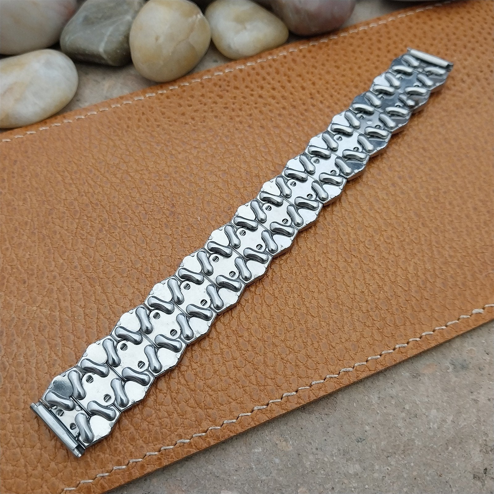 5/8" Bellavance Stainless Steel Quadra-Stretch Expansion 50s Vintage Watch Band