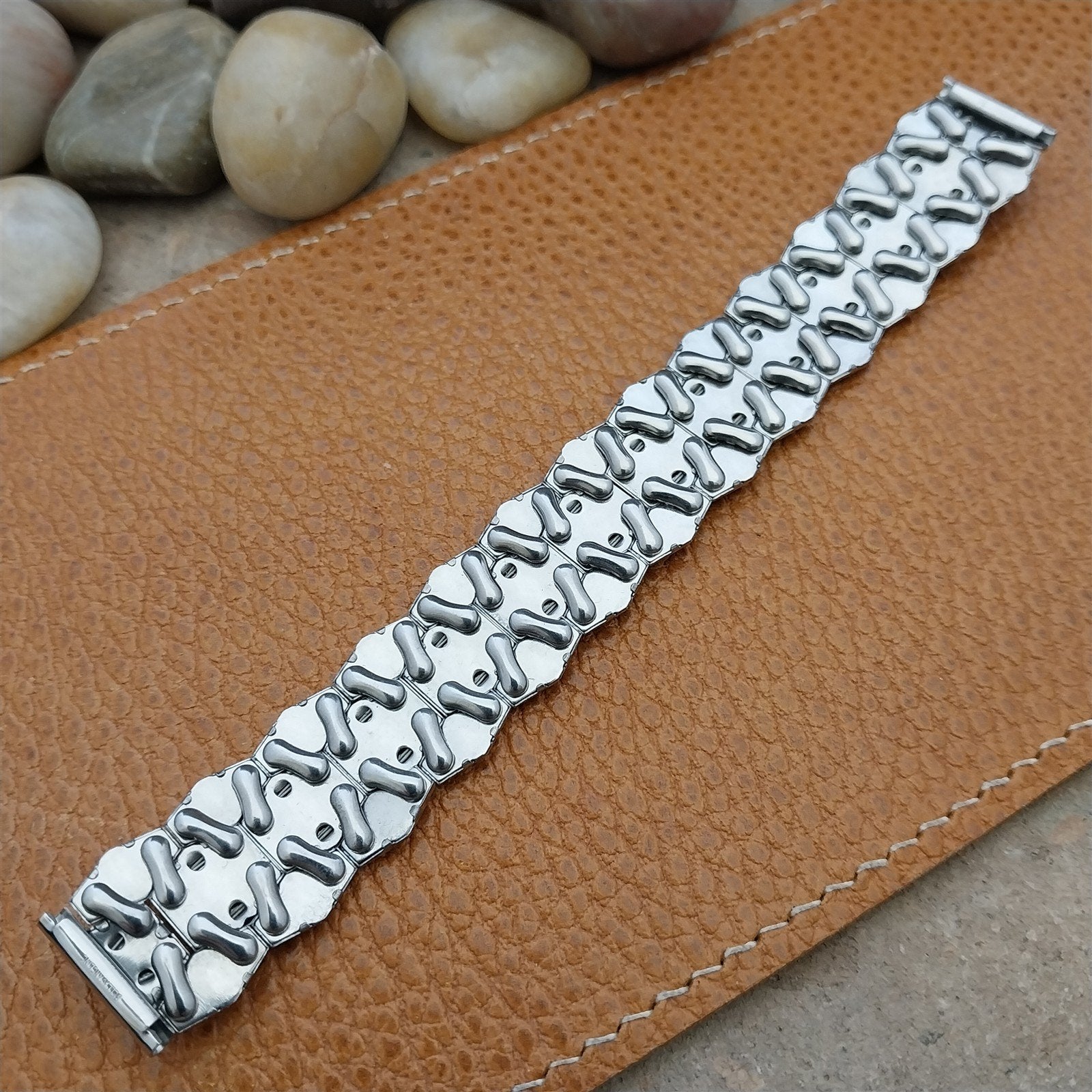 5/8" Bellavance Stainless Steel Quadra-Flex Expansion 1950s Vintage Watch Band