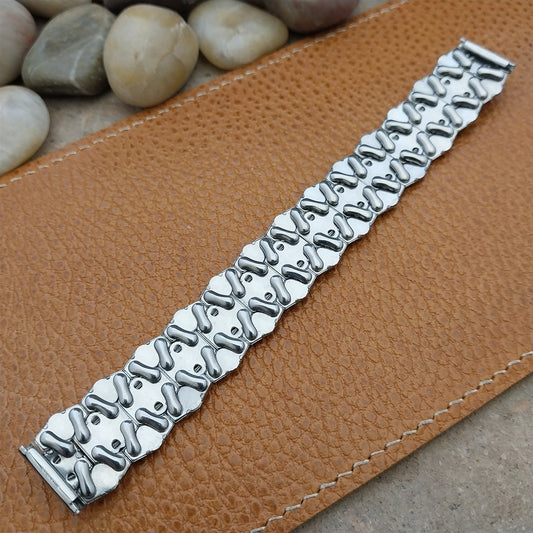 5/8" Bellavance Stainless Steel Quadra-Flex Expansion 1950s Vintage Watch Band