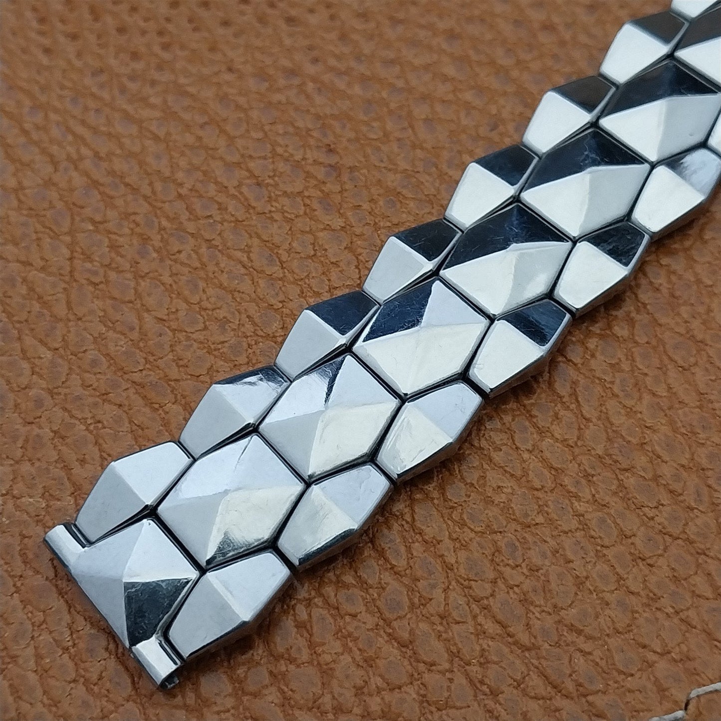 5/8" Bellavance Stainless Steel Quadra-Flex Expansion 1950s Vintage Watch Band