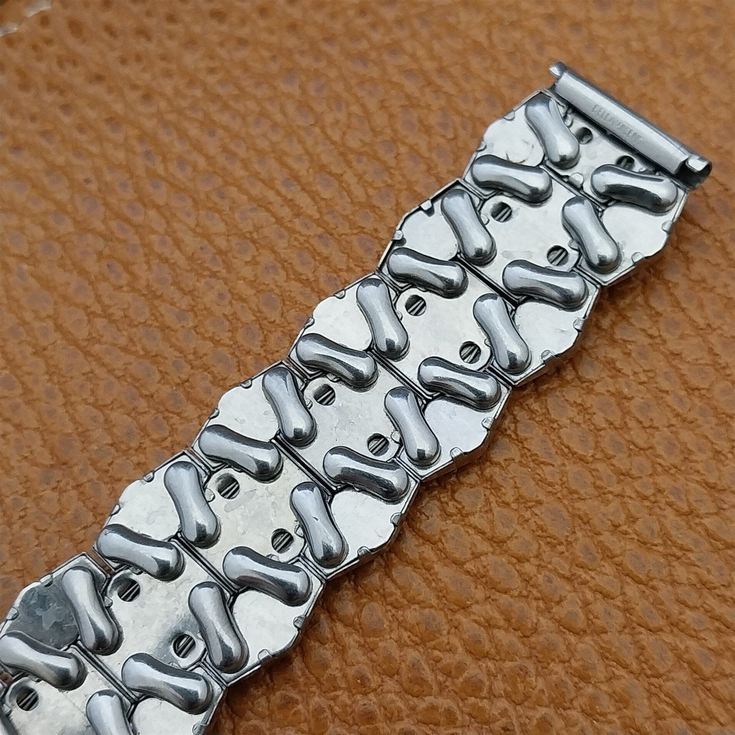 5/8" Bellavance Stainless Steel Quadra-Flex Expansion 1950s Vintage Watch Band