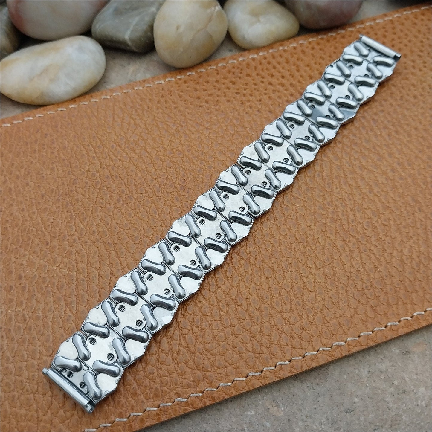 5/8" Bellavance Stainless Steel Quadra-Flex Expansion 1950s Vintage Watch Band