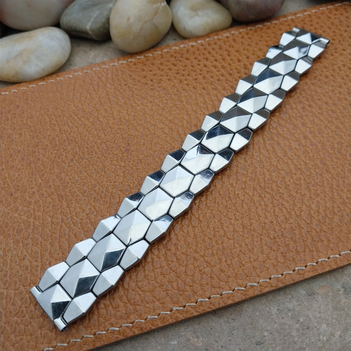 5/8" Bellavance Stainless Steel Quadra-Flex Expansion 1950s Vintage Watch Band