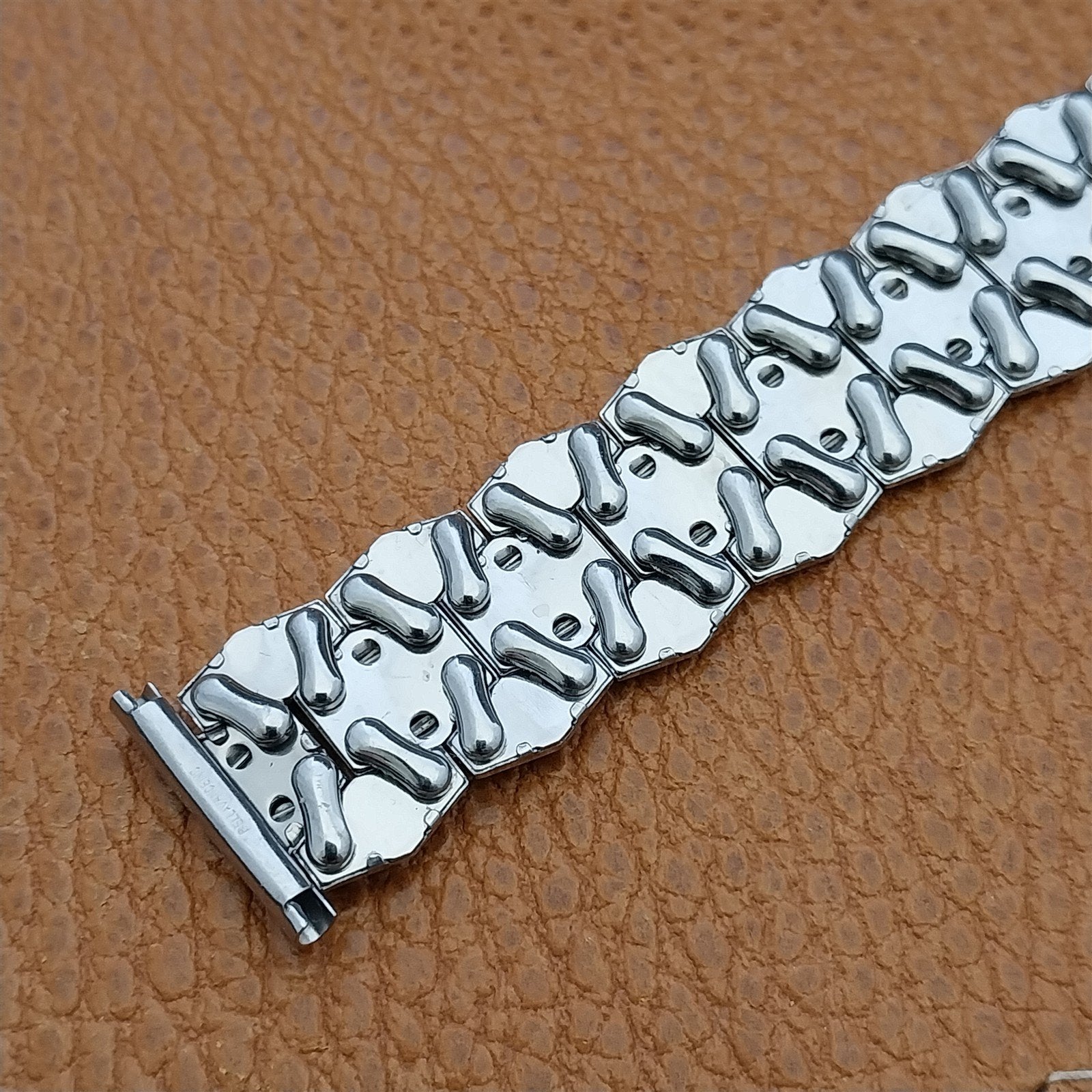 Vintage 3/4" Bellavance Stainless Steel Quadra-Stretch Short Unused Watch Band