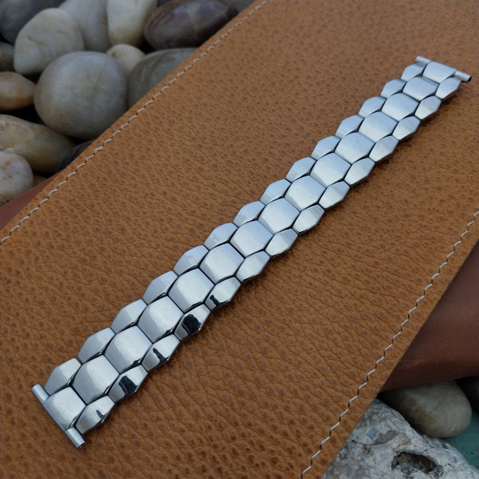 5/8"-3/4" Bellavance Stainless Long Quadra-Flex Expansion Vintage Watch Band