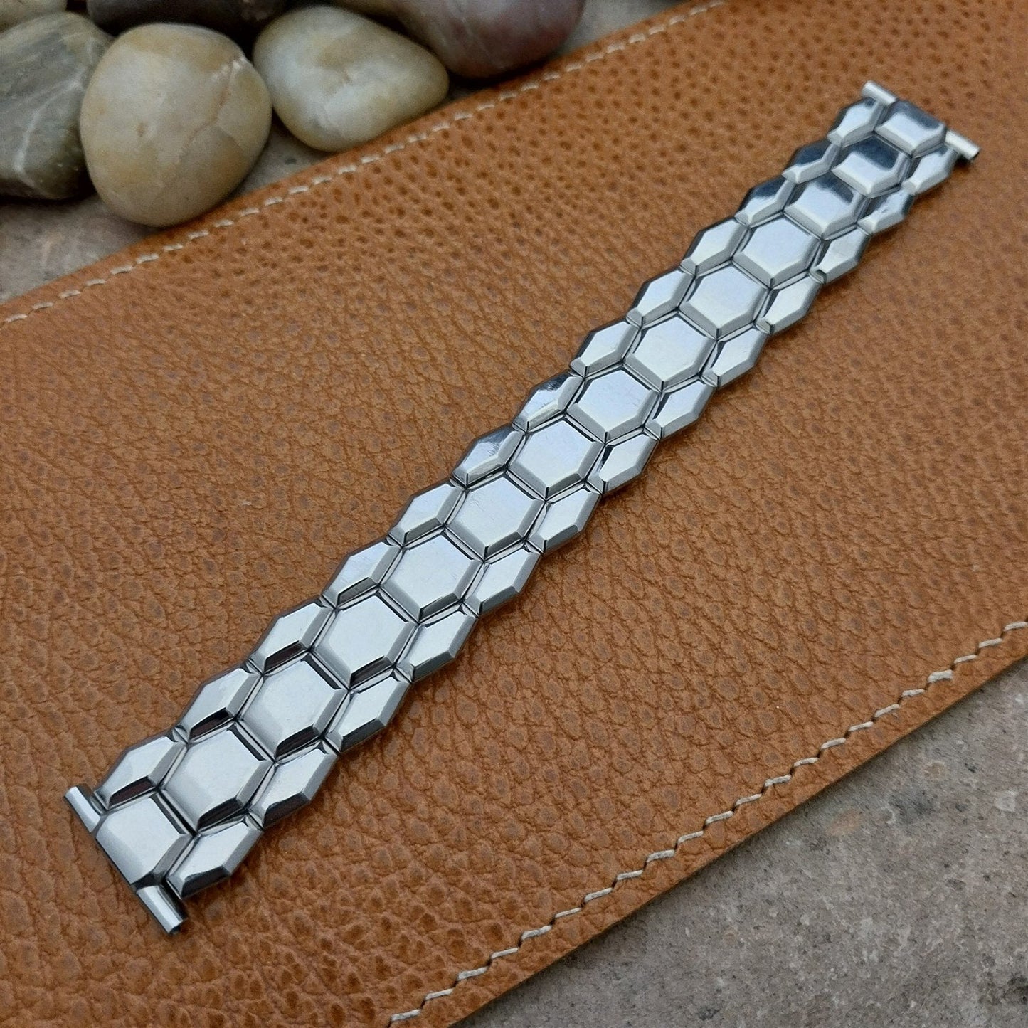 5/8"-3/4" Bellavance Stainless Quadra-Stretch Expansion NOS Vintage Watch Band