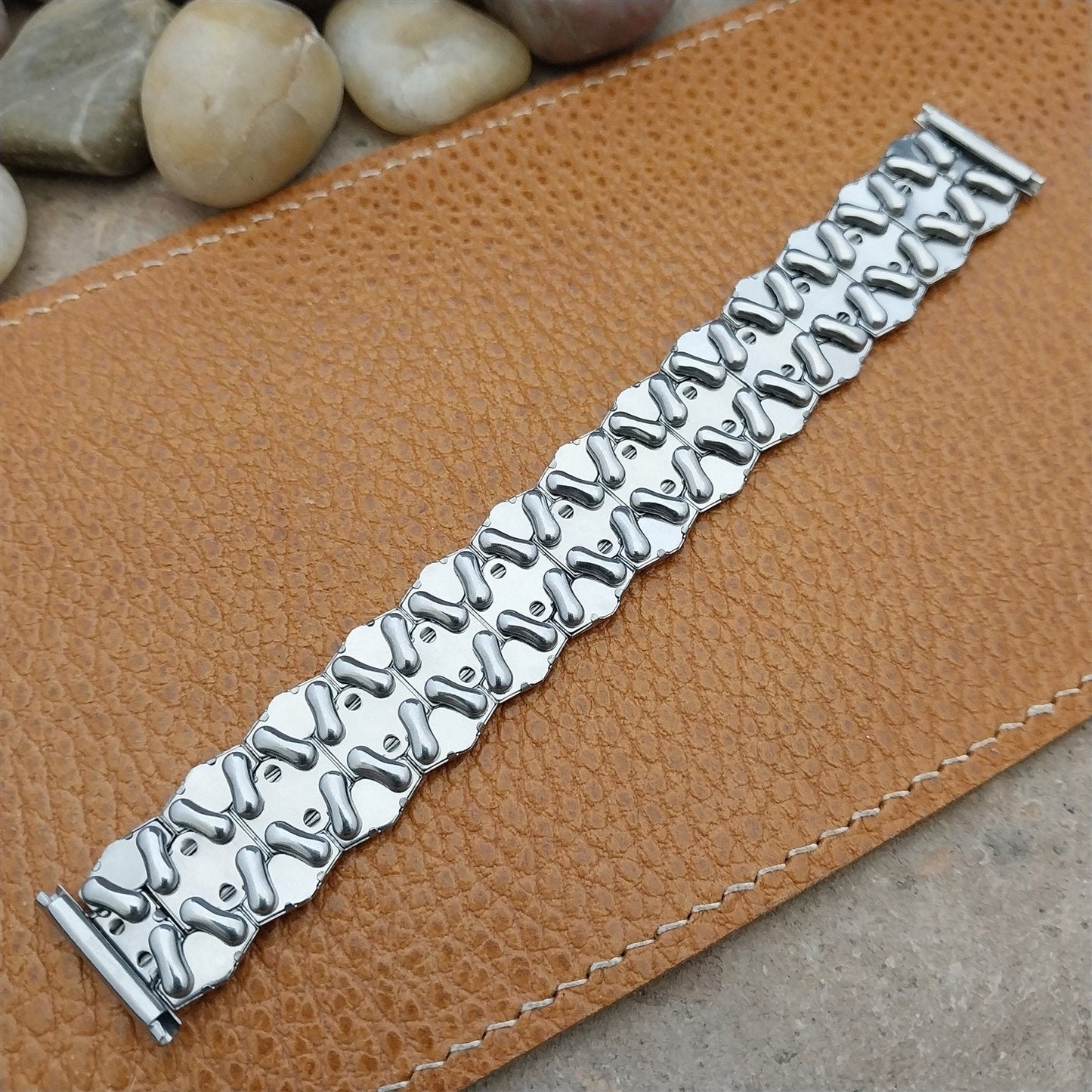 5/8"-3/4" Bellavance Stainless Quadra-Stretch Expansion NOS Vintage Watch Band