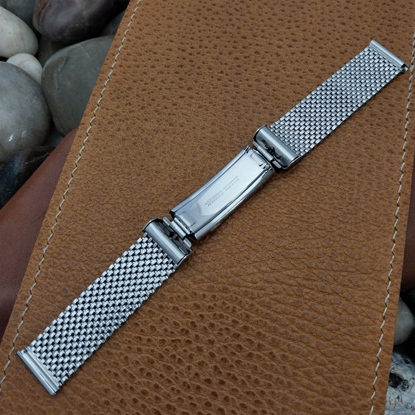 Unused 5/8" Stainless Steel Mesh 1950s Kestenmade USA nos Vintage Watch Band